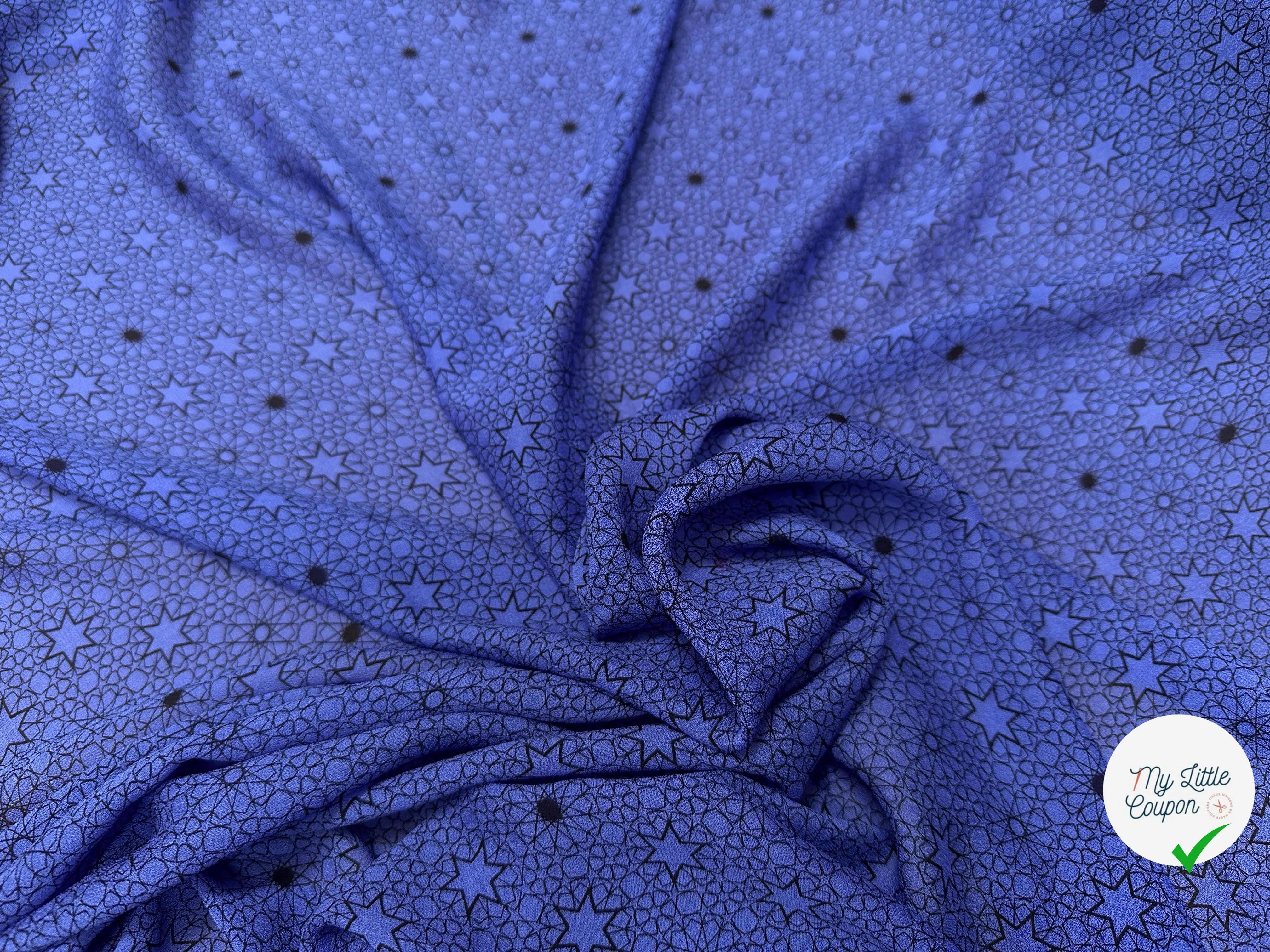 CREPE LEGER ETOILE BLEU VIOLET - My Little Coupon
