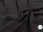 CREPE LÉGÈREMENT SATINÉ ACÉTATE VISCOSE MARRON FONCÉ - My Little Coupon