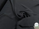 CREPE LÉGÈREMENT SATINÉ ACETATE VISCOSE NOIR BEAU TOMBÉ - My Little Coupon