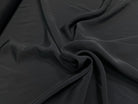 CREPE LÉGÈREMENT SATINÉ ACETATE VISCOSE NOIR BEAU TOMBÉ - My Little Coupon
