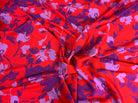 CRÊPE LÉGÈREMENT SATINÉ FLEURS ABSTRAITES PURPLE - My Little Coupon