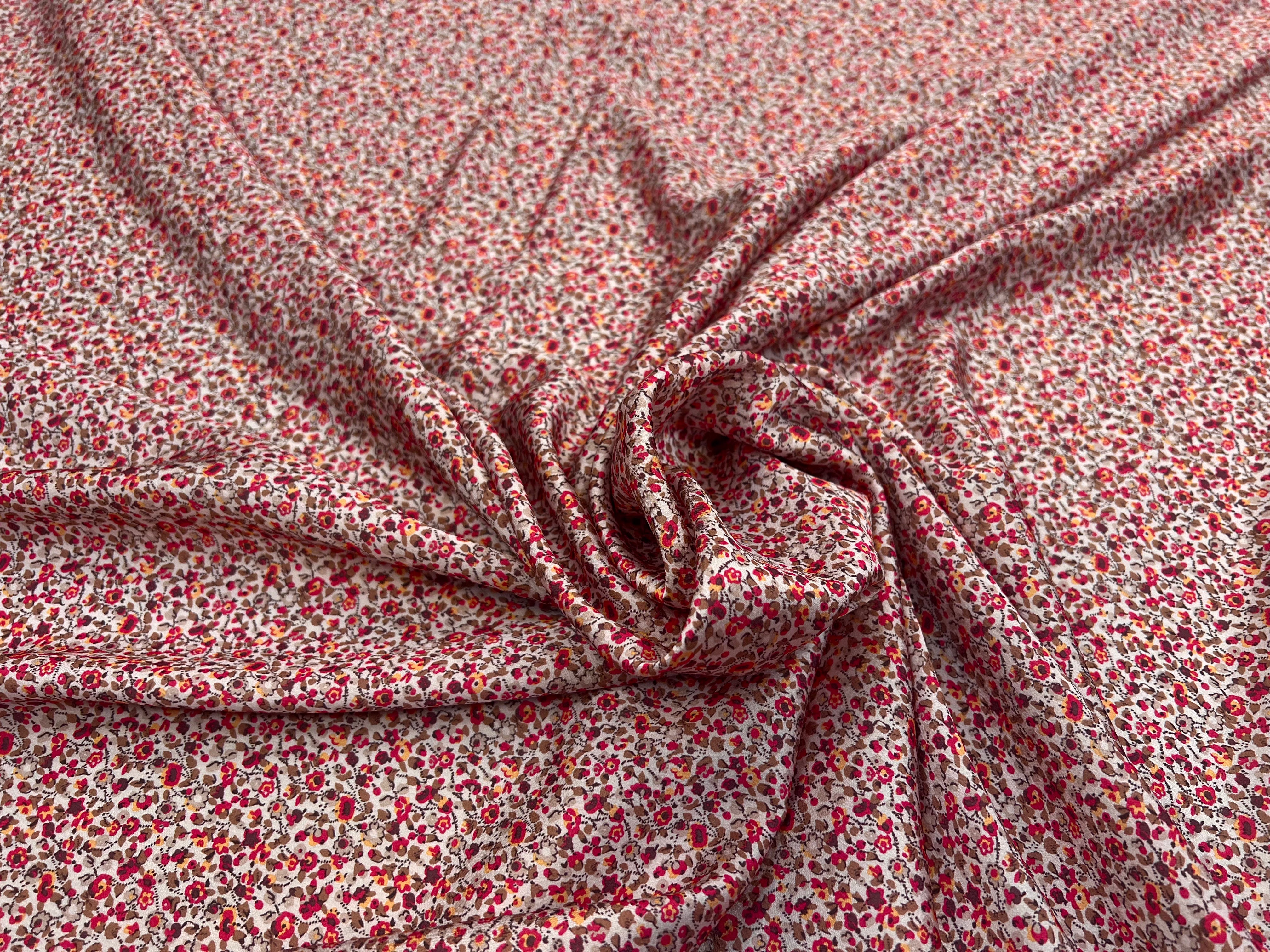 CRÊPE LÉGÈREMENT SATINÉ FLEURS MLC INTERN