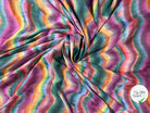 CRÊPE LÉGÈREMENT SATINÉ MULTICOLORS WAVES - My Little Coupon