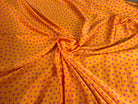 CRÊPE LÉGÈREMENT SATINÉ ORANGE À POIS ROSE VIOLET - My Little Coupon