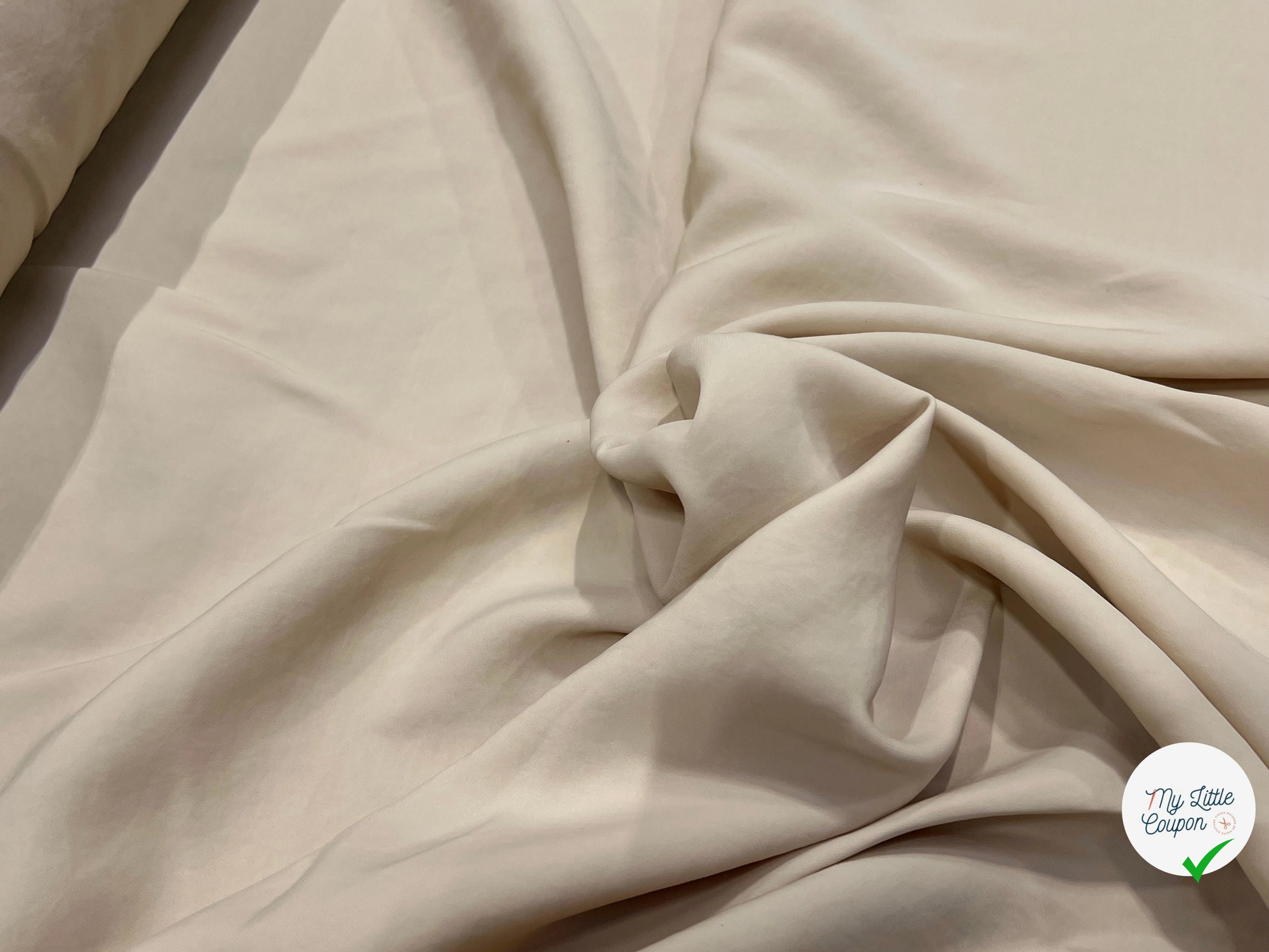 CREPE LISSE FLUIDE STRETCH BEIGE - My Little Coupon