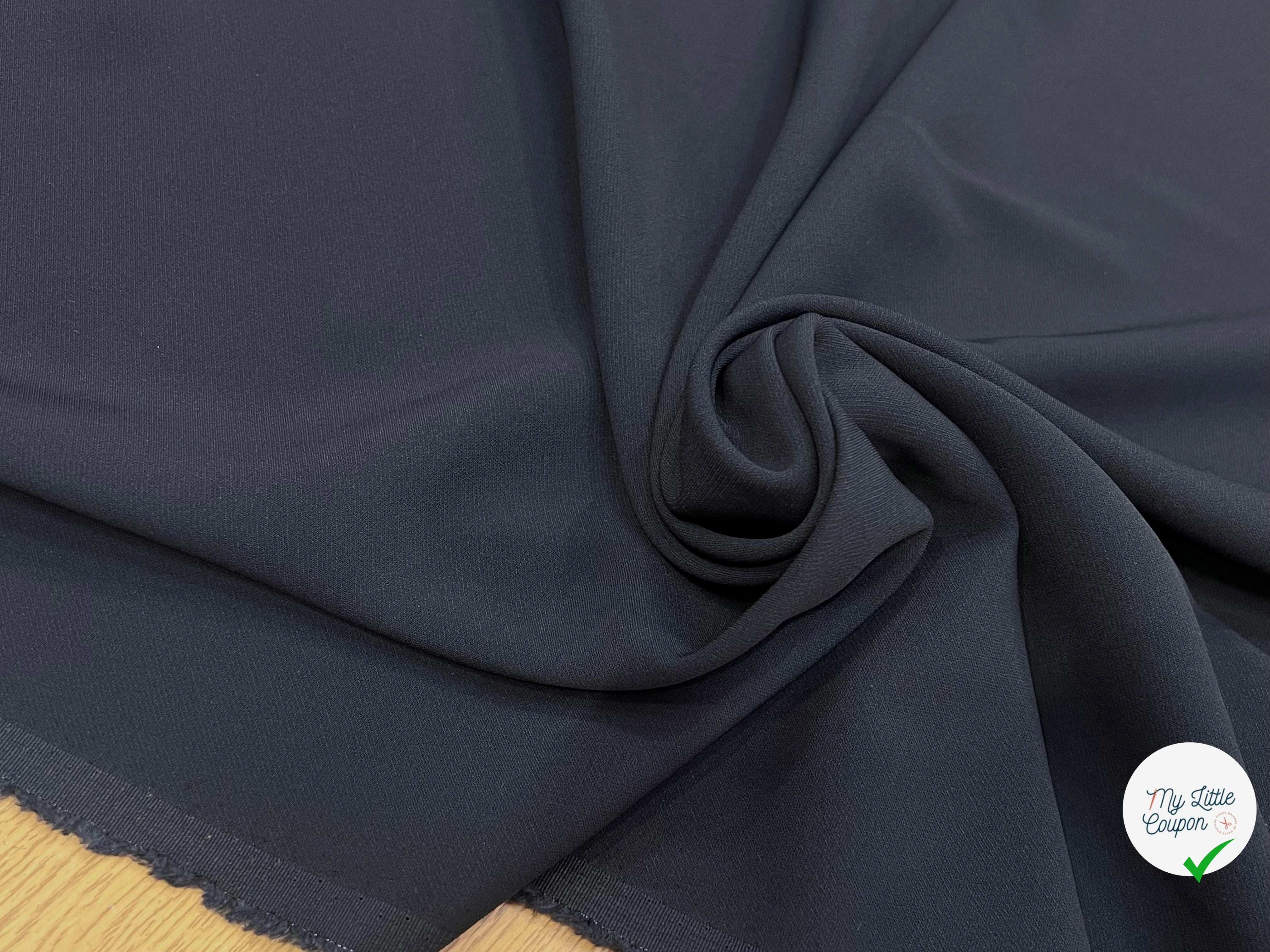CRÈPE LOURD 46% ACÉTATE NAVY - My Little Coupon