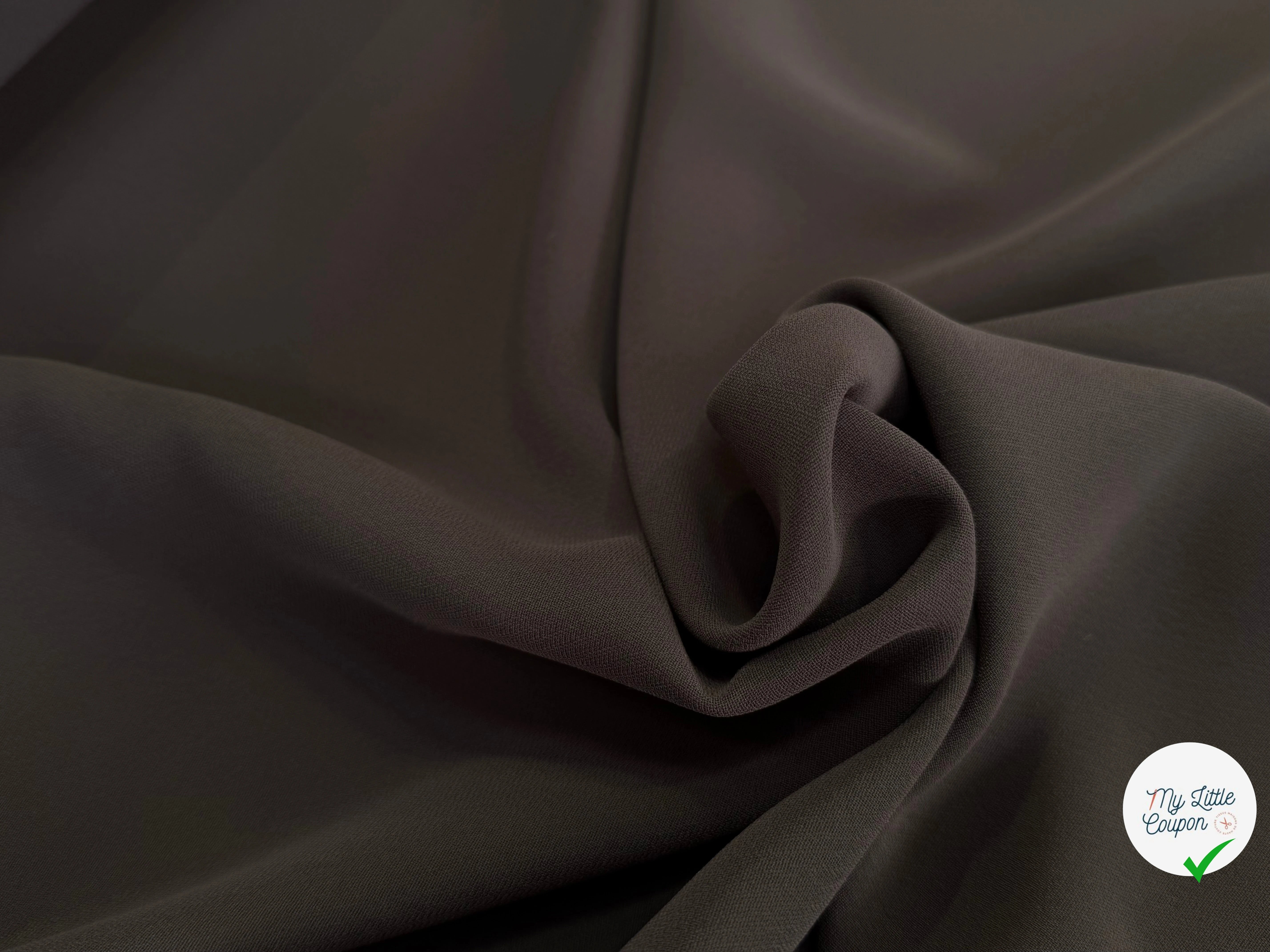 CREPE LOURD BELLE TENUE MARRON - My Little Coupon