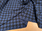 CREPE LOURD IMPRIMÉ PIED DE COQ BLEU ET NOIR - My Little Coupon