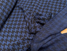 CREPE LOURD IMPRIMÉ PIED DE COQ BLEU ET NOIR - My Little Coupon