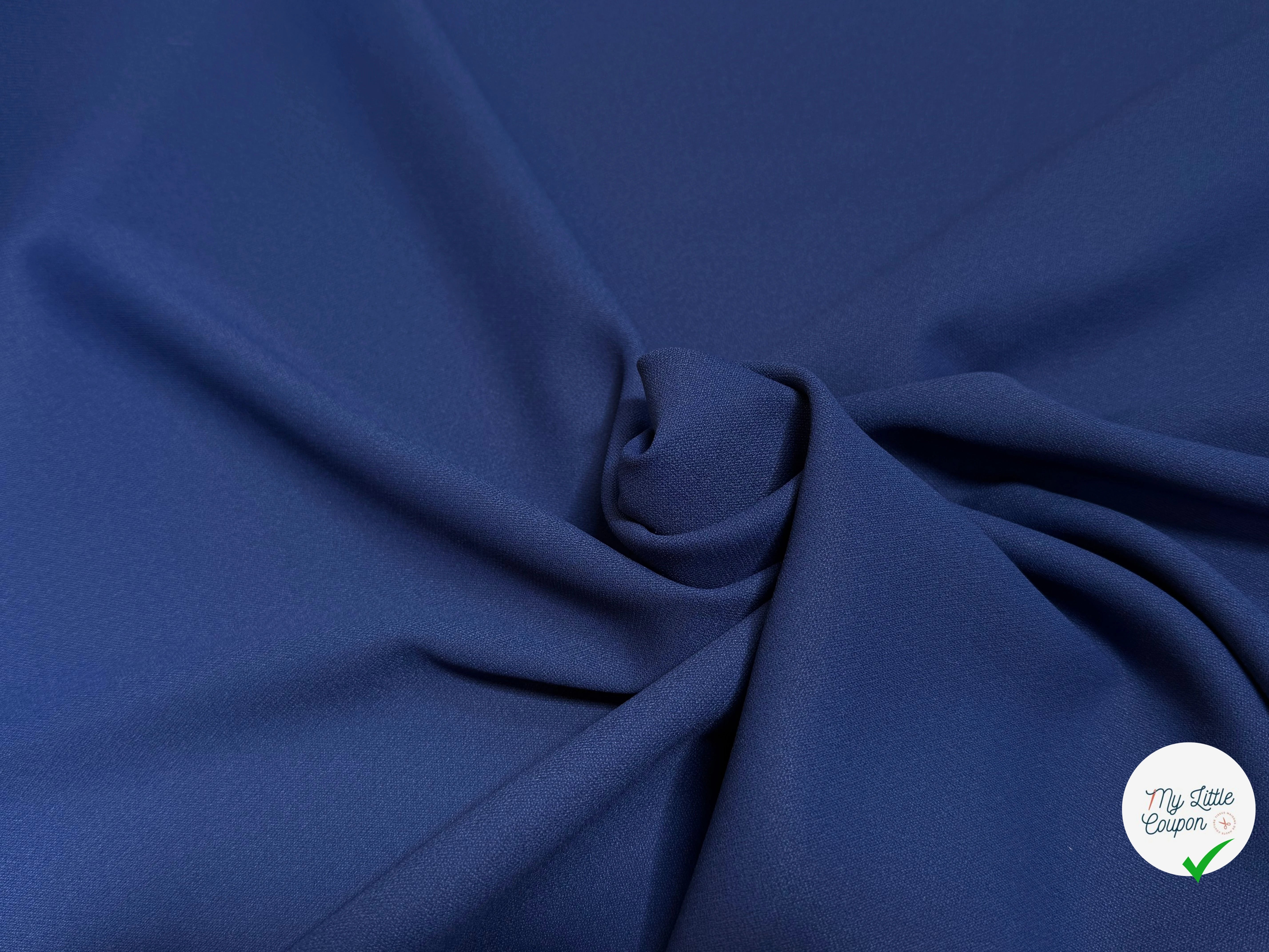 CREPE LOURD JAPAN 70% VISCOSE BLEU - My Little Coupon