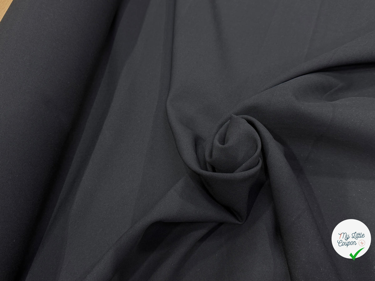 CREPE LOURD JAPAN STRETCH NOIR TENUE IMPECCABLE - My Little Coupon