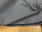 CRÊPE LOURD JAPAN VICHY BLANC NOIR STRETCH SUPER TENUE 28% VISCOSE - My Little Coupon