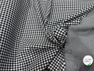 CRÊPE LOURD JAPAN VICHY BLANC NOIR STRETCH SUPER TENUE 28% VISCOSE - My Little Coupon