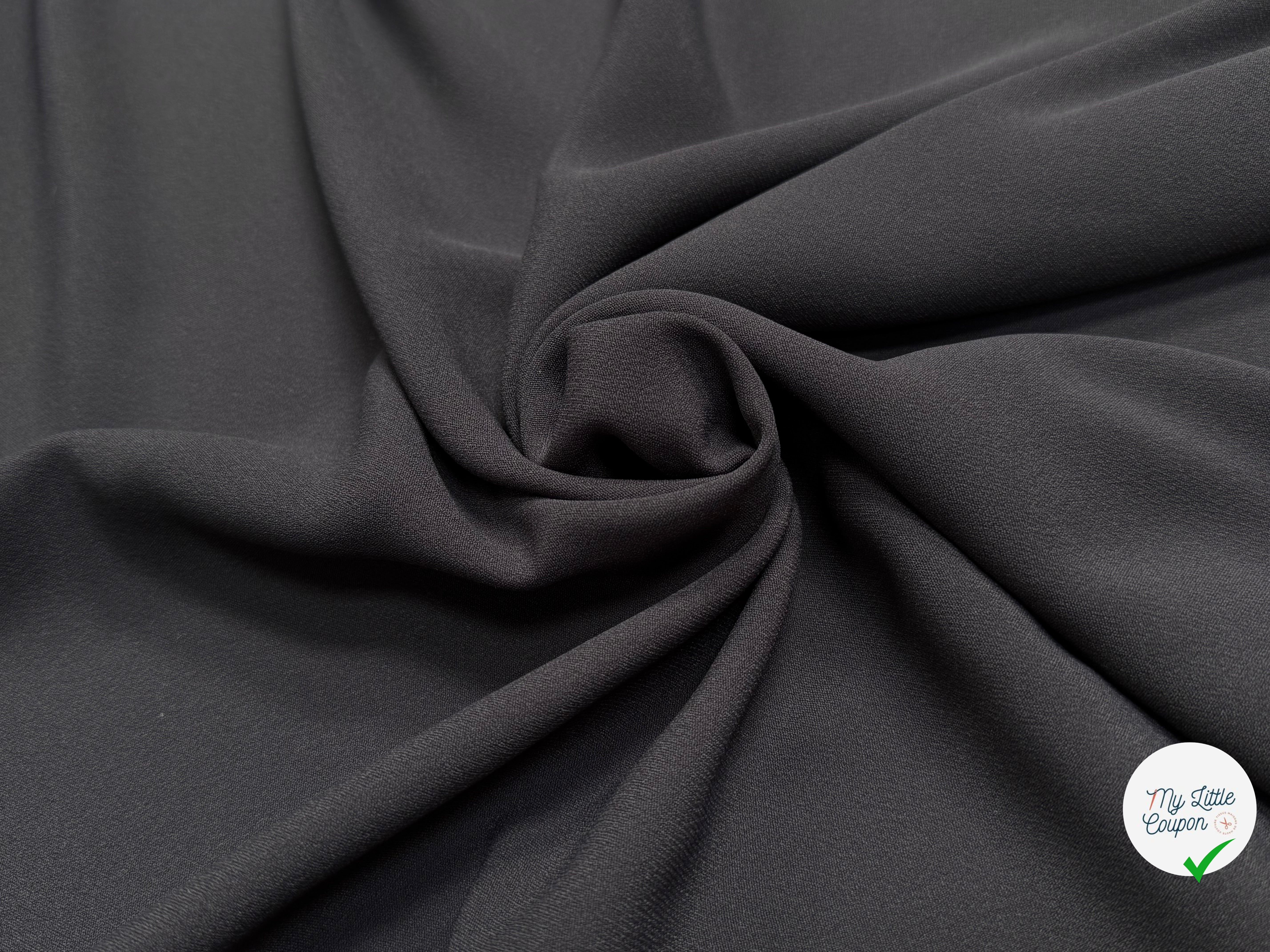 CREPE LOURD JAPON ACETATE VISCOSE CHOCO - My Little Coupon