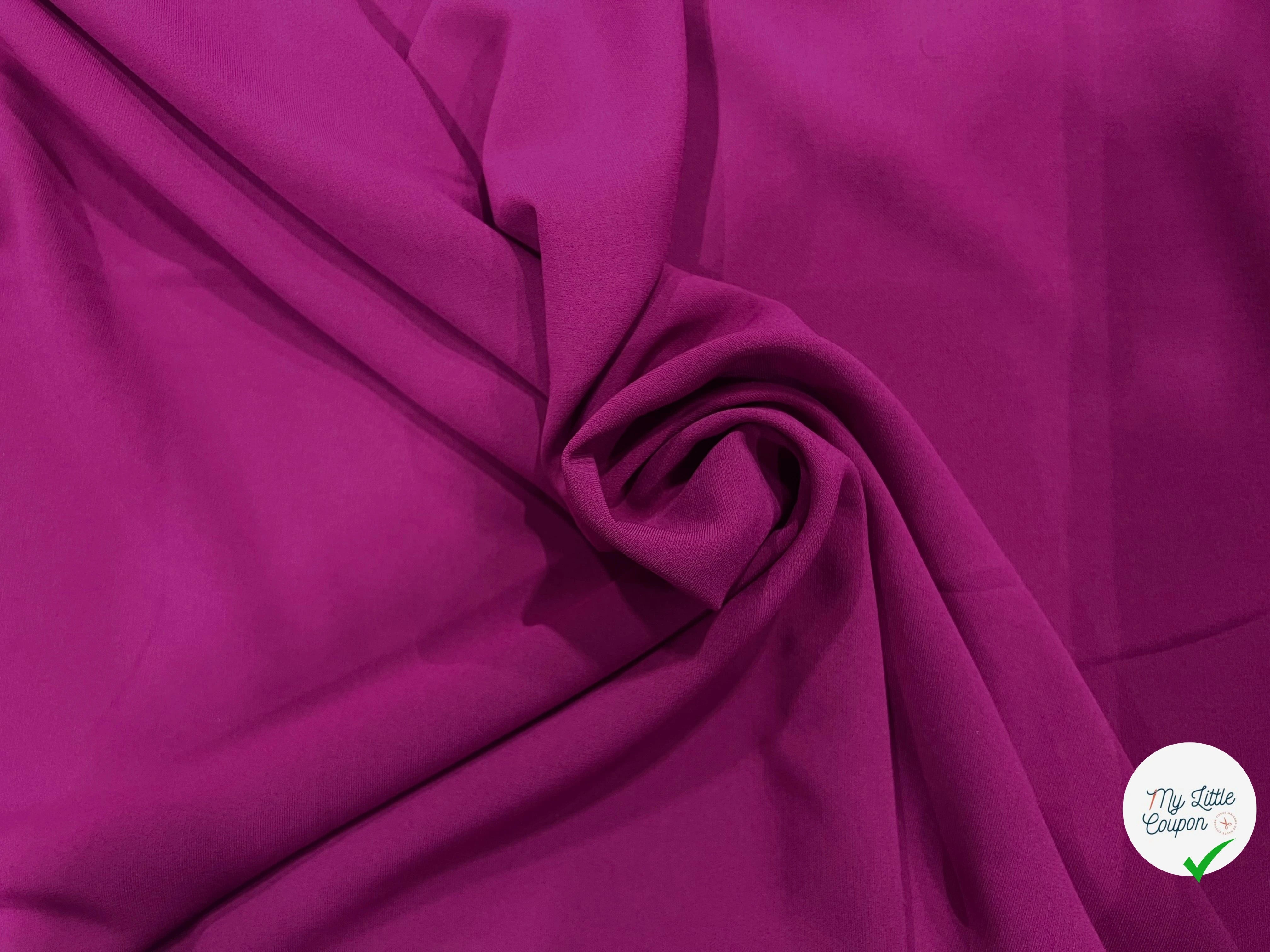 CREPE LOURD JAPON ROSE VIOLET SRETCH - My Little Coupon