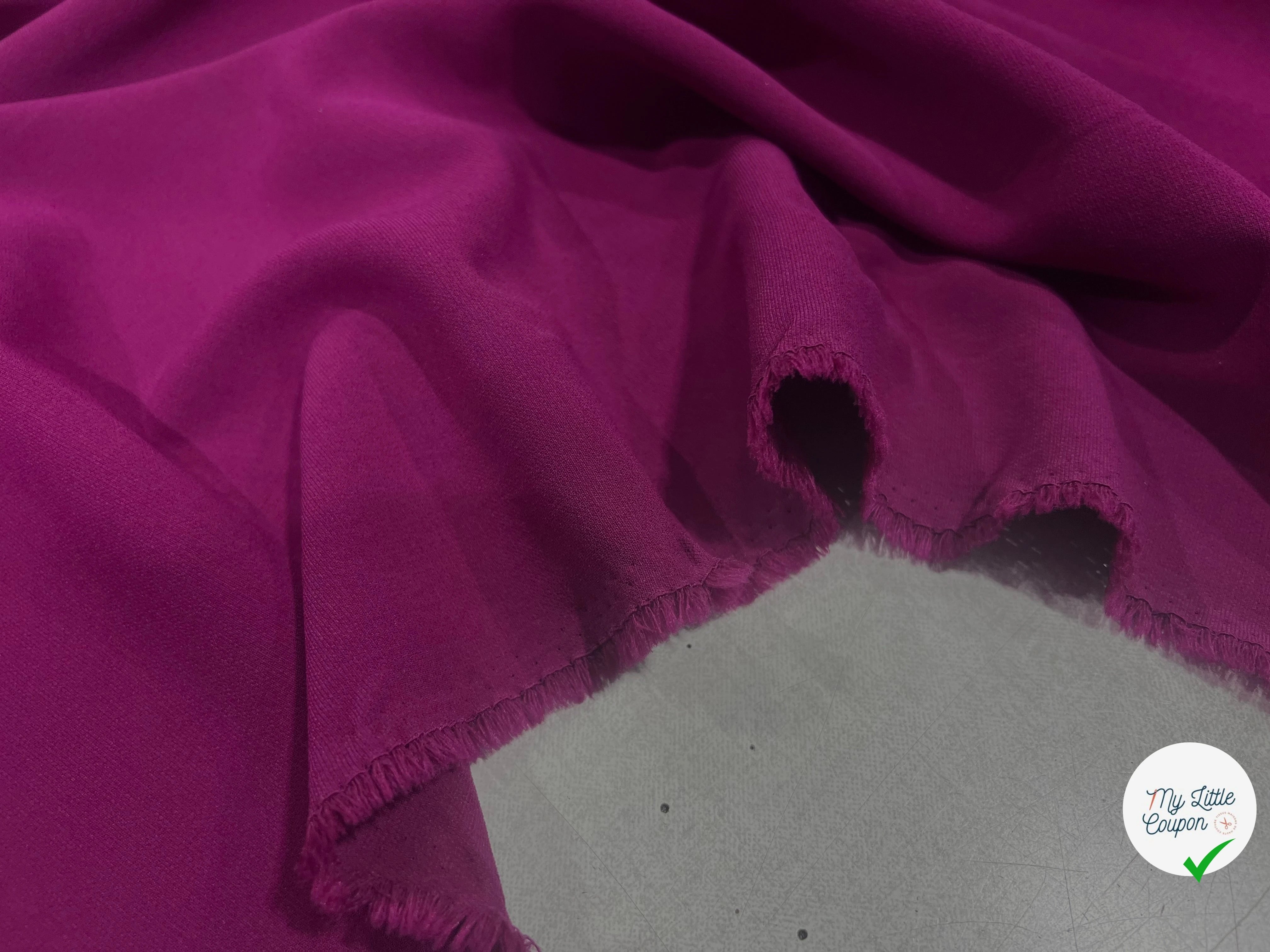 CREPE LOURD JAPON ROSE VIOLET SRETCH - My Little Coupon