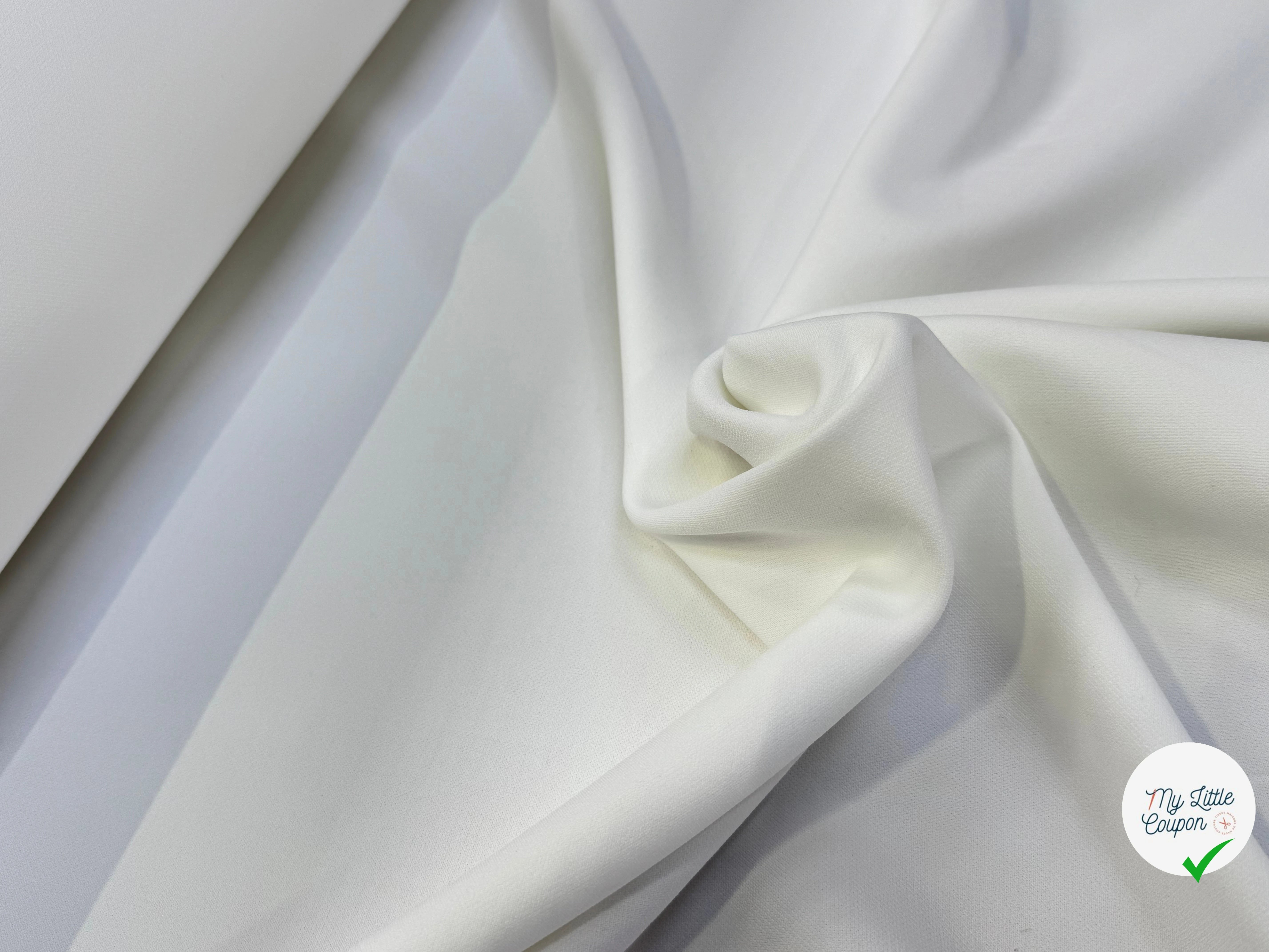 CREPE LOURD JAPONAIS BLANC STRETCH - My Little Coupon