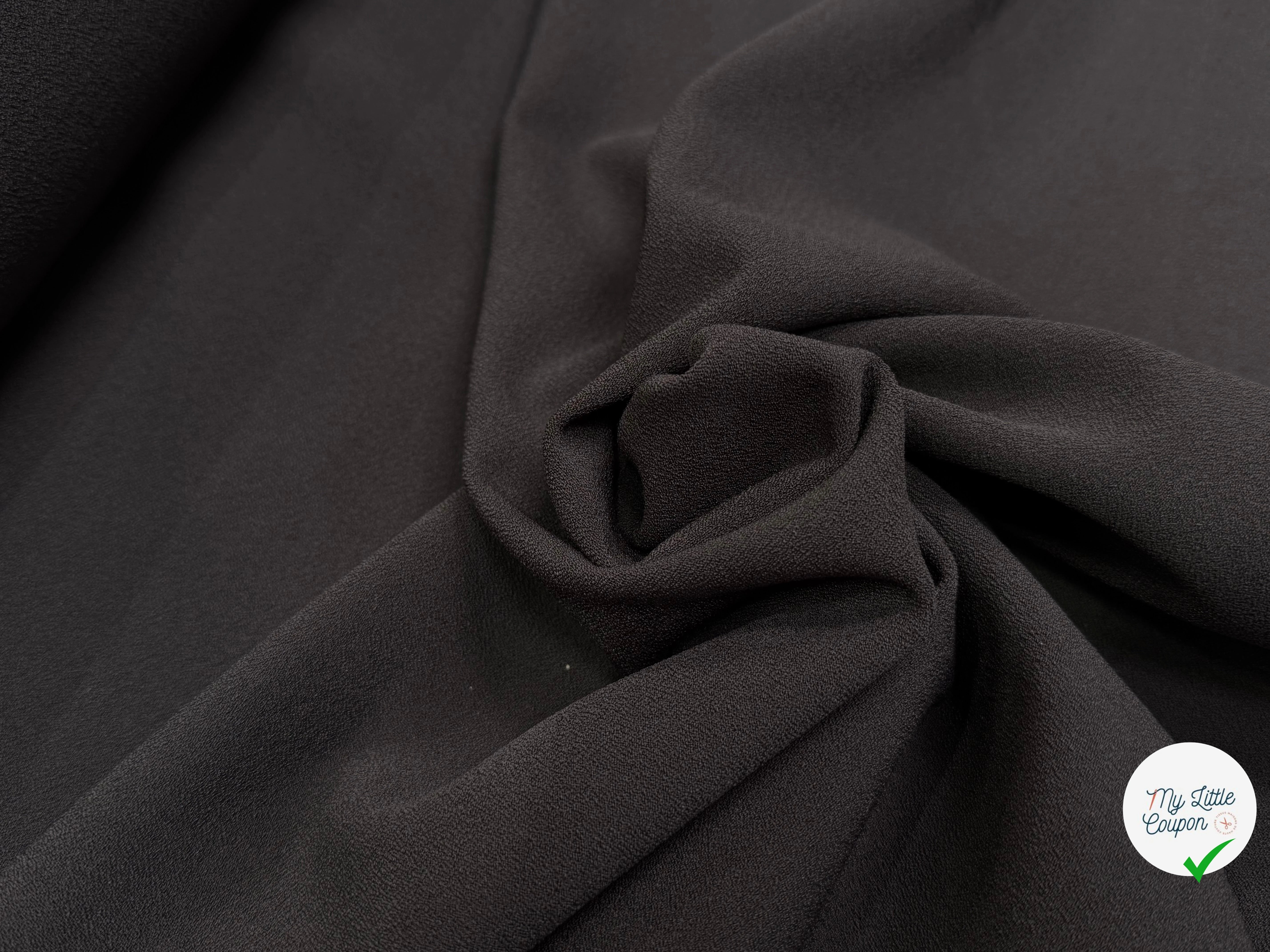 CREPE LOURD MOUSSE POLYVISCOSE STRETCH MARRON SUBLIME - My Little Coupon