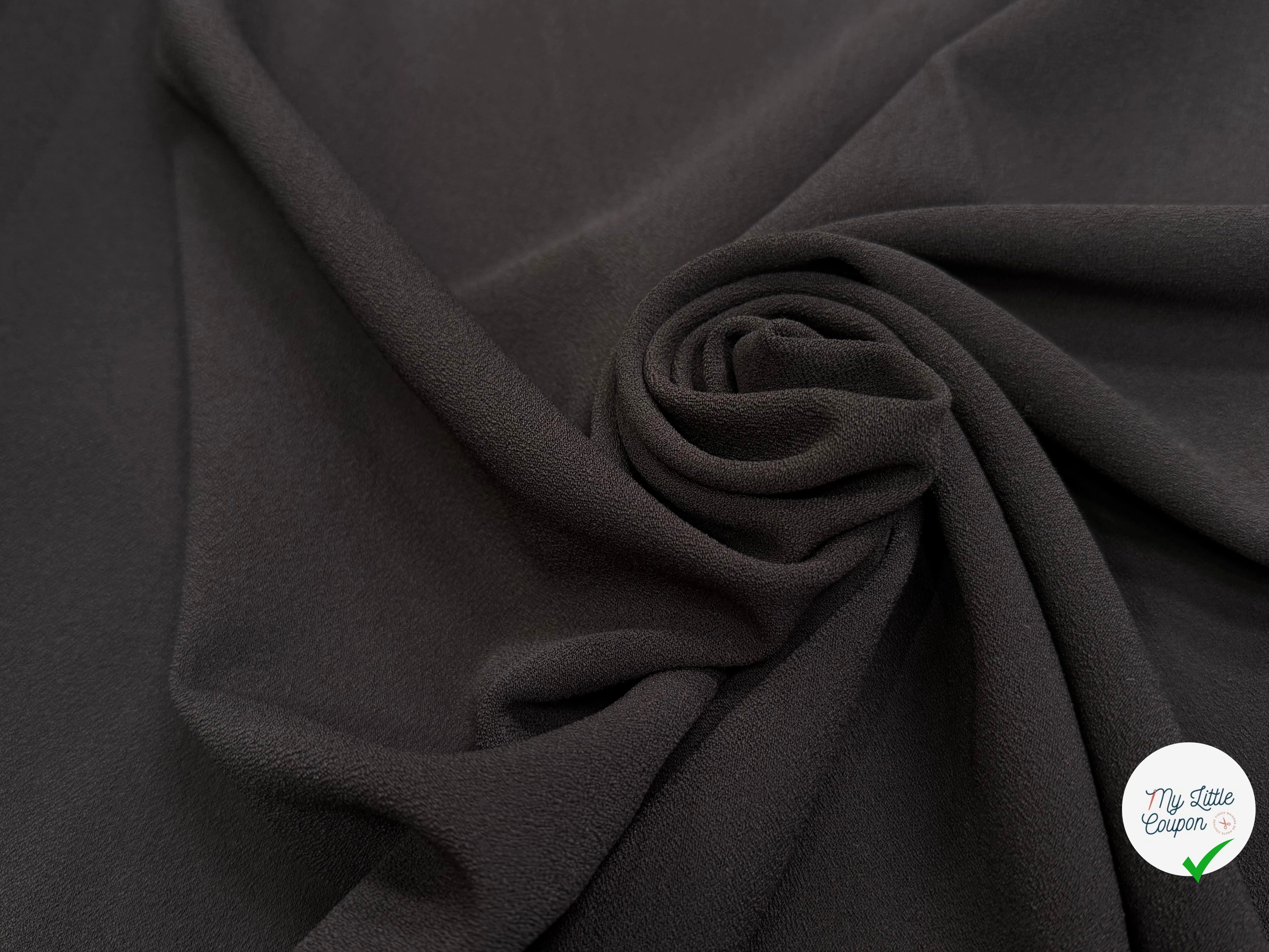 CREPE LOURD MOUSSE POLYVISCOSE STRETCH MARRON SUBLIME - My Little Coupon