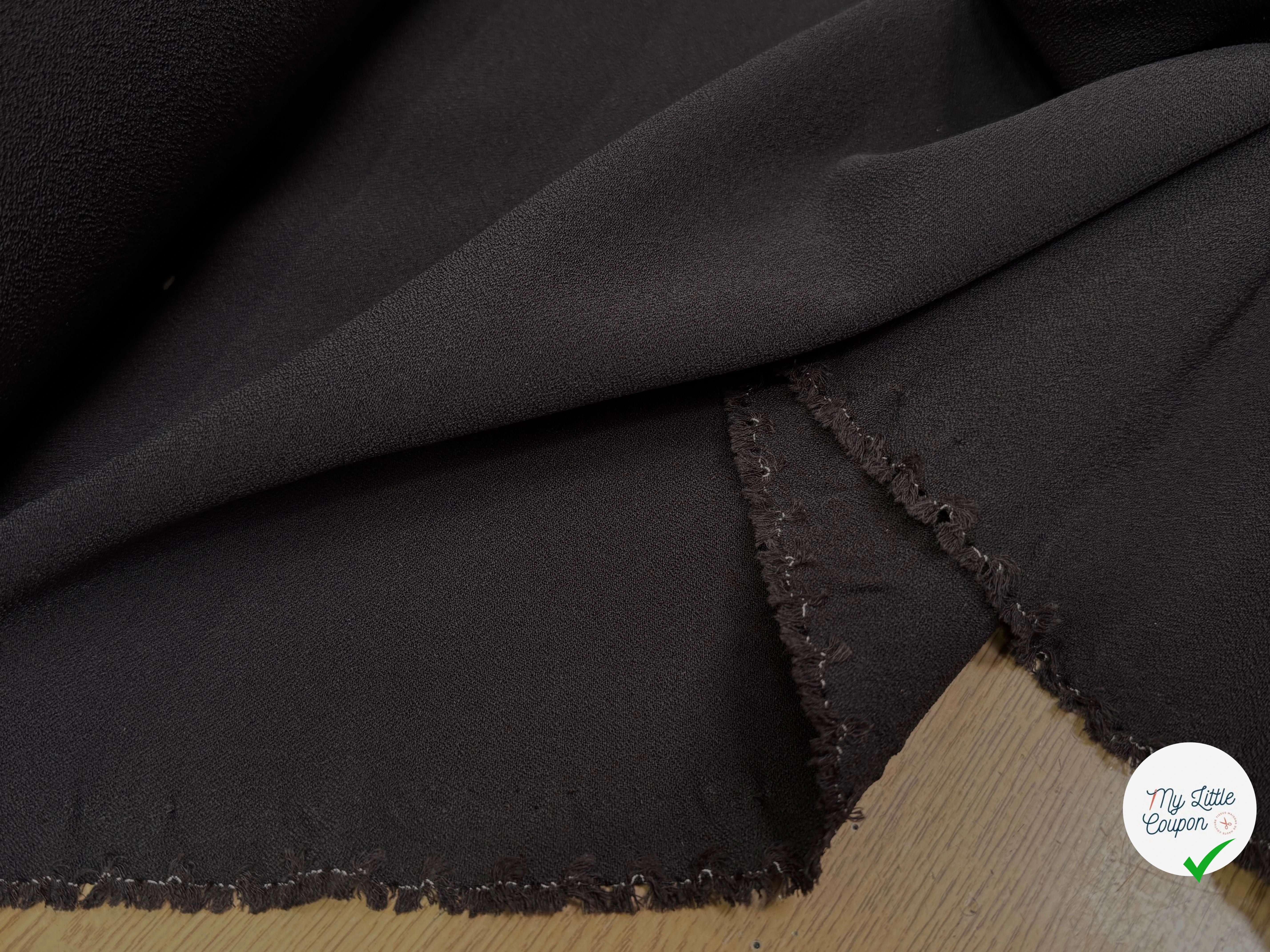 CREPE LOURD MOUSSE POLYVISCOSE STRETCH MARRON SUBLIME - My Little Coupon