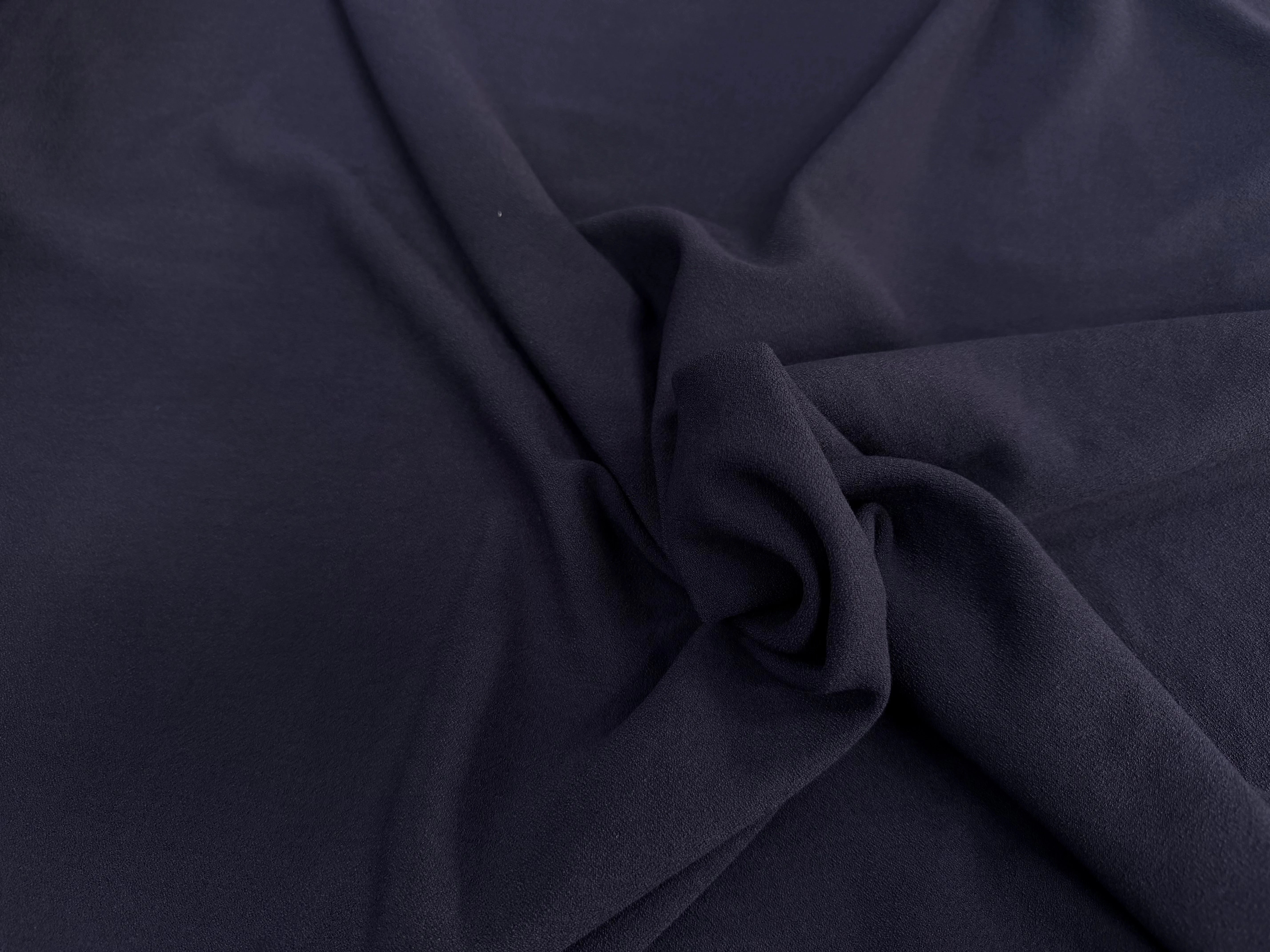 CREPE LOURD MOUSSE POLYVISOSE STRETCH BLEU NAVY SUBLIME - My Little Coupon