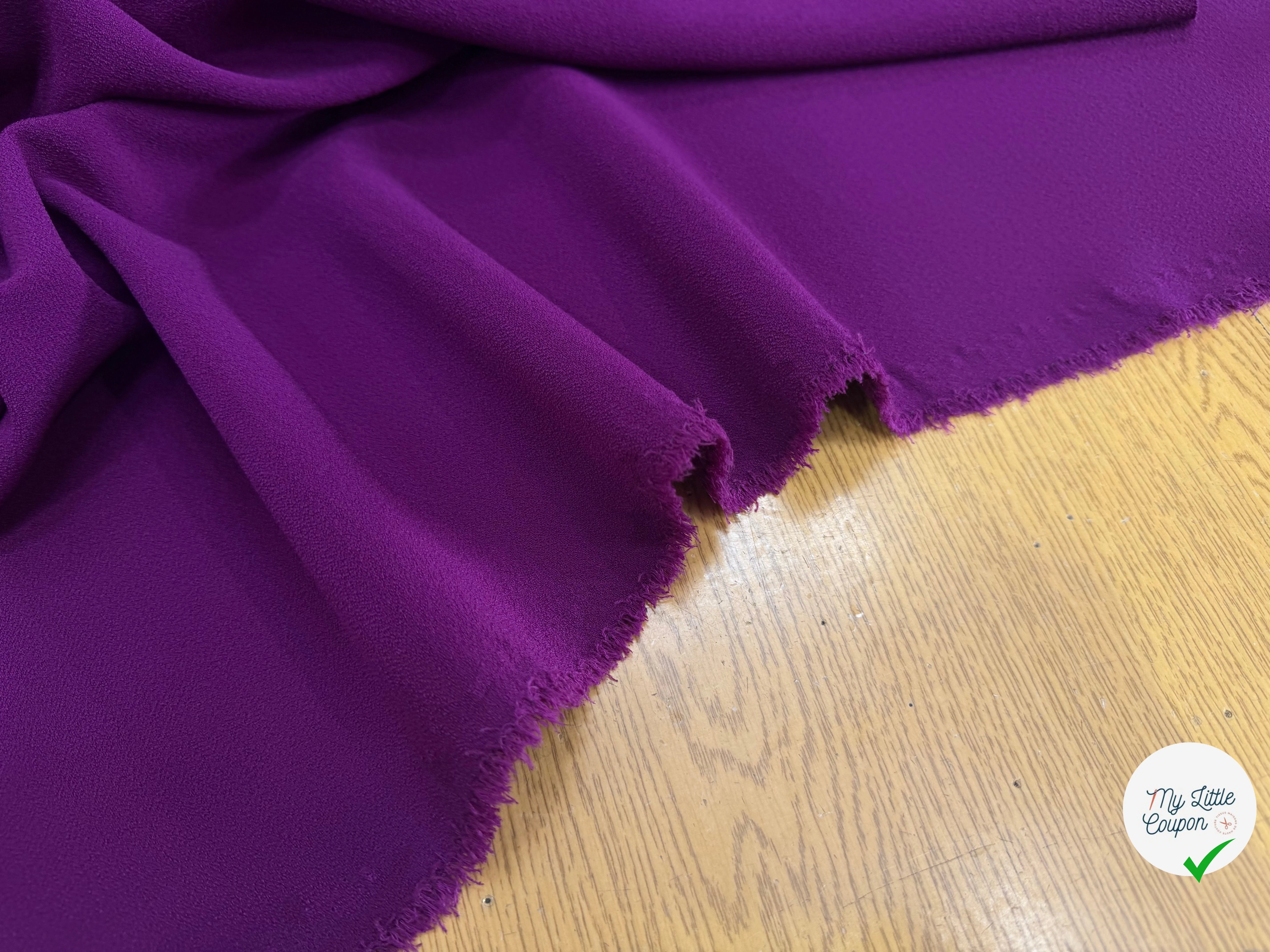 CREPE LOURD MOUSSE POLYVISOSE STRETCH VIOLET SUBLIME - My Little Coupon