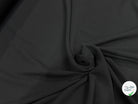 Tissu crêpe lourd polyviscose laine noir - détail du tissu