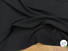 Tissu crêpe lourd polyviscose laine noir - aspect et couleur