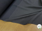 Tissu crêpe lourd polyviscose laine noir - détail de la trame
