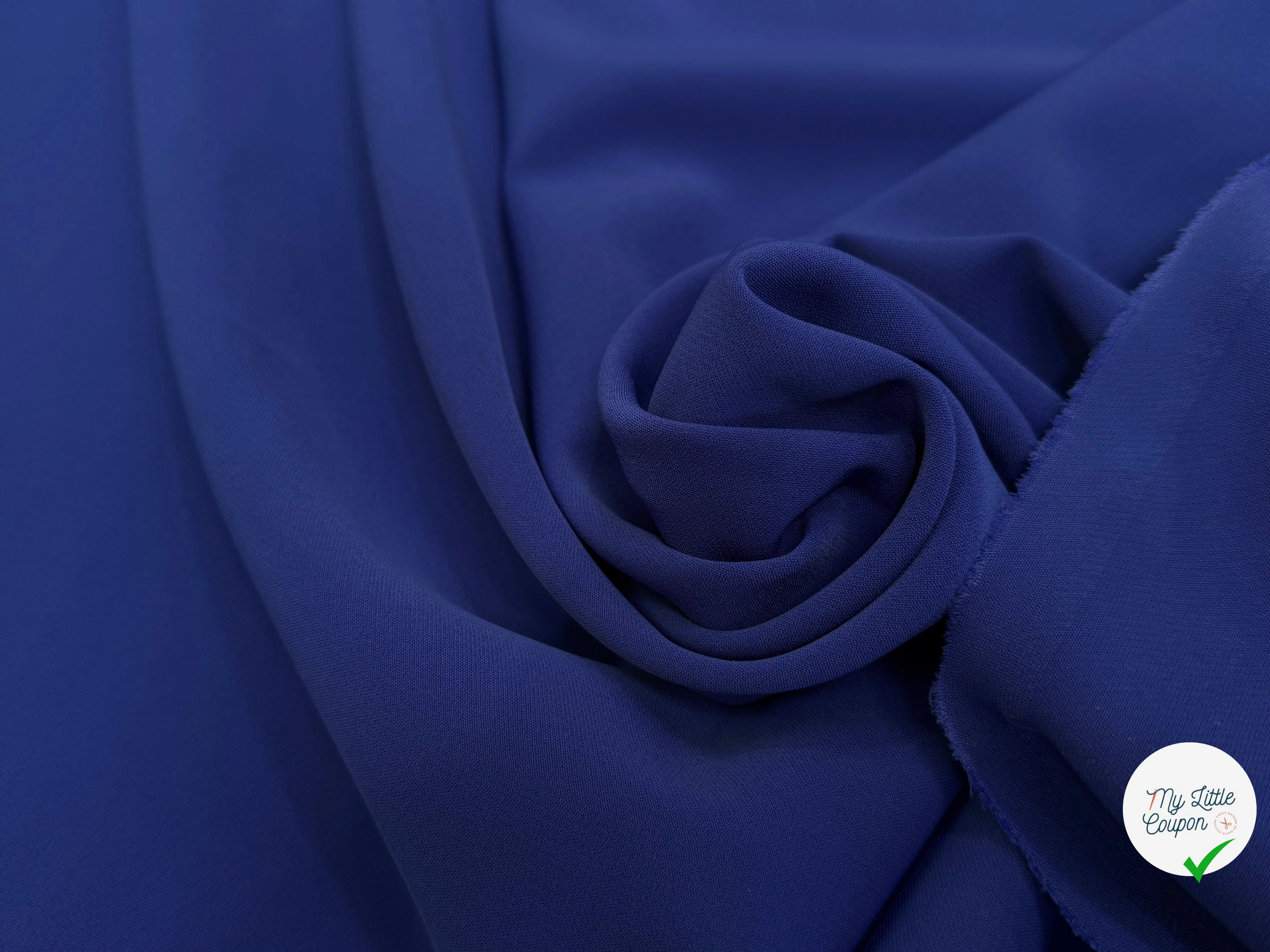 CREPE LOURD STRETCH BLEU SUPER TOMBÉ - My Little Coupon
