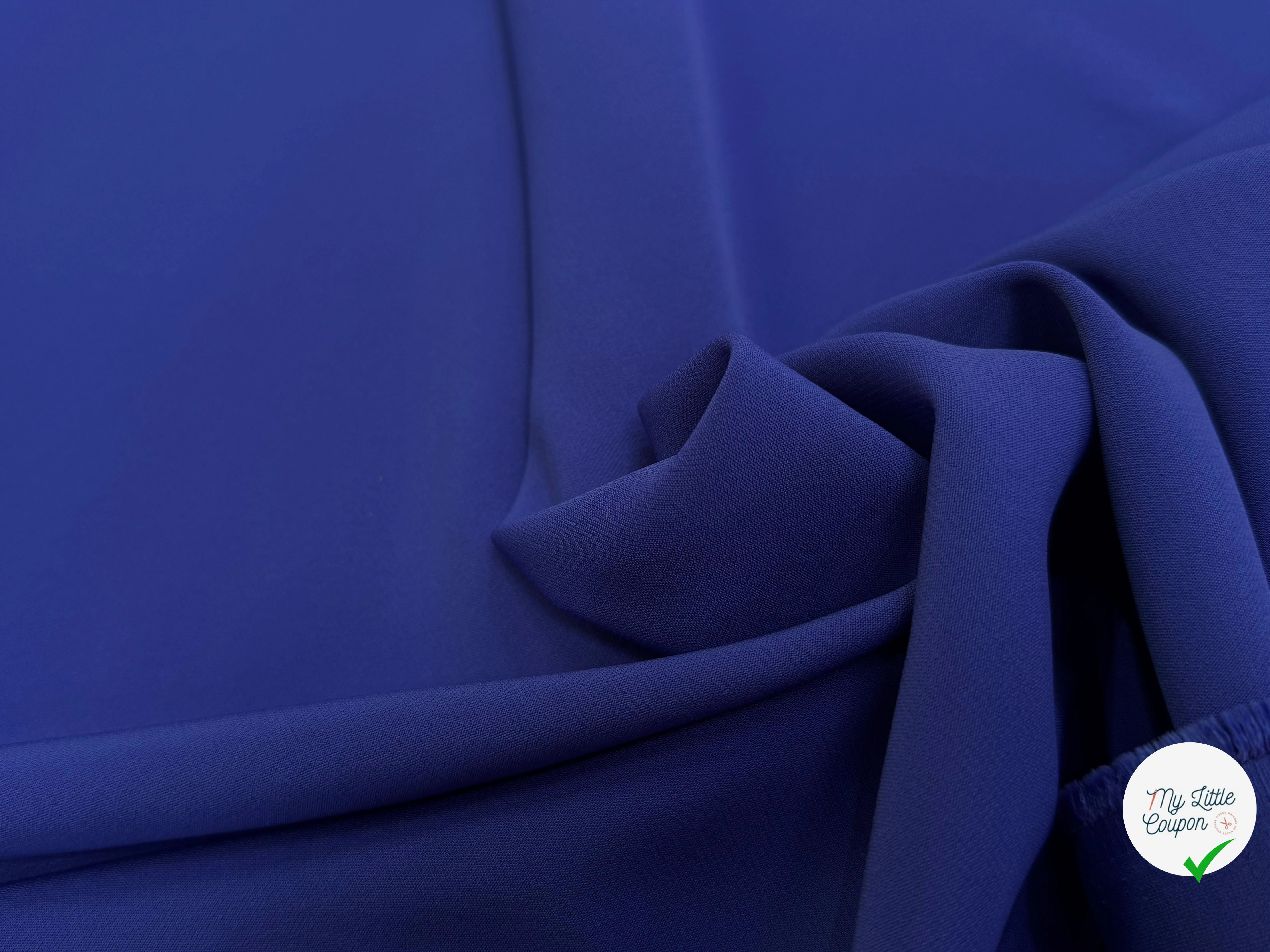 CREPE LOURD STRETCH BLEU SUPER TOMBÉ - My Little Coupon