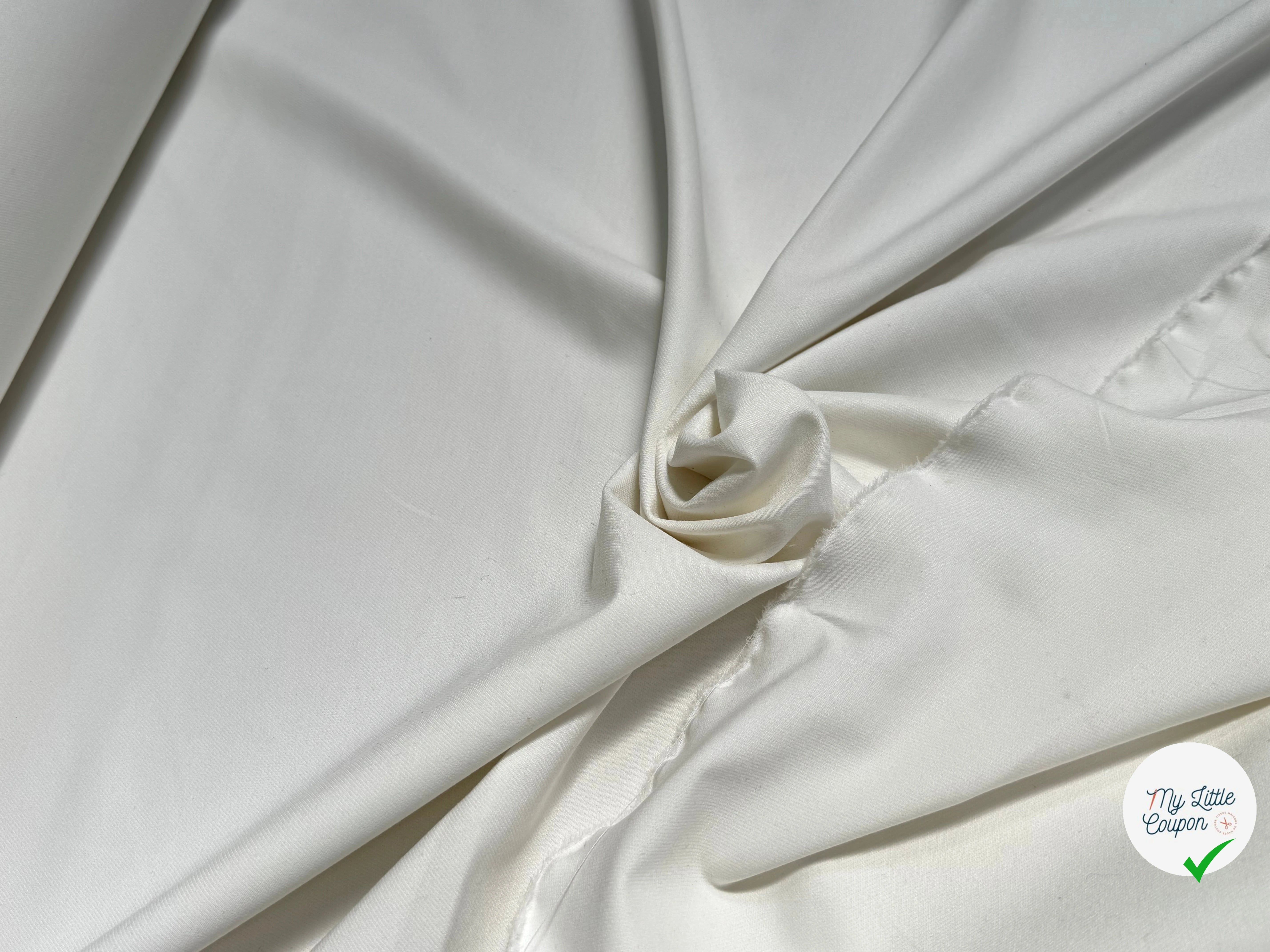 CREPE LOURD ULTRA STRETCH BEAU TOUCHER BLANC 18% VISCOSE - My Little Coupon