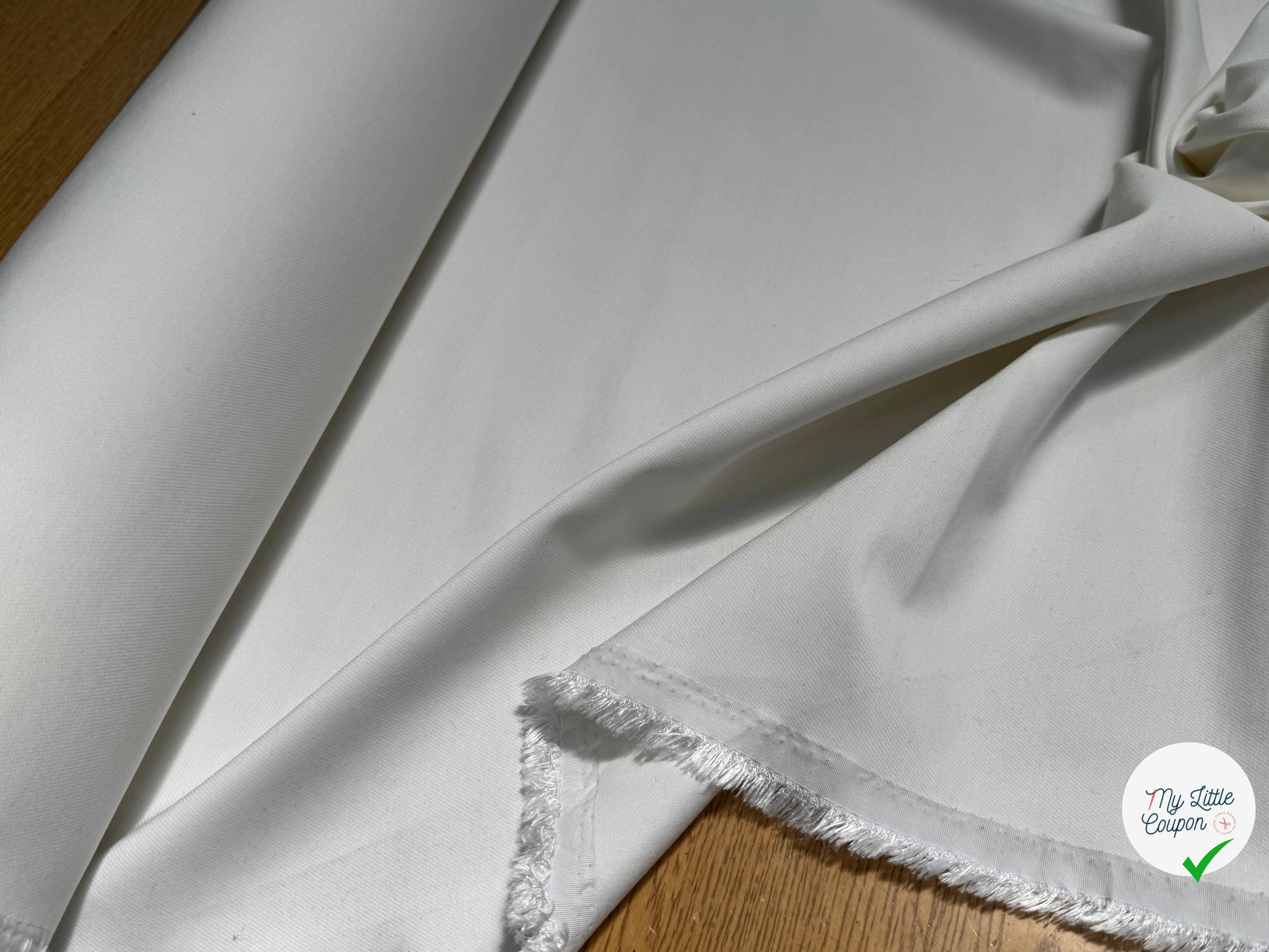 CREPE LOURD ULTRA STRETCH BEAU TOUCHER BLANC 18% VISCOSE - My Little Coupon