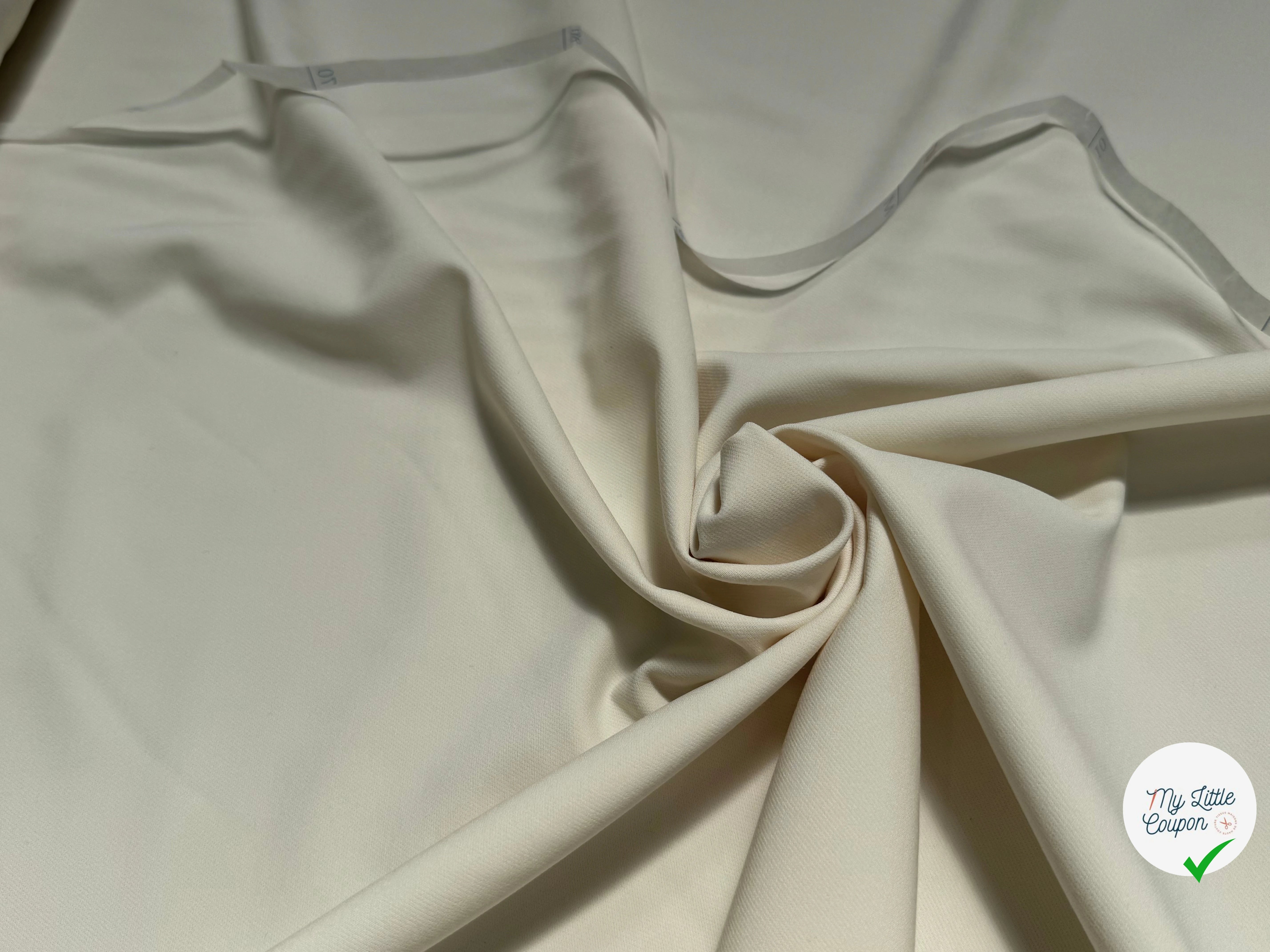 CREPE LOURD ULTRA STRETCH BEAU TOUCHER ÉCRU 18% VISCOSE - My Little Coupon