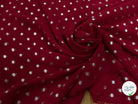 CREPE LUREX ROUGE BORDEAUX & POIS SILVER - My Little Coupon