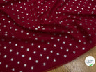 CREPE LUREX ROUGE BORDEAUX & POIS SILVER - My Little Coupon