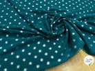 CREPE LUREX VERT CANARD POIS ARGENTÉ - My Little Coupon