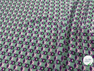 CREPE MAROCAIN 100% VISCOSE COMO PREMIUM VERT FLEURS VIOLETTES - My Little Coupon