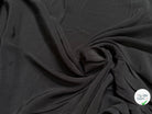 CREPE MAROCAIN 100% VISCOSE FLUIDE NOIR LÉGÈREMENT SATINÉ - My Little Coupon