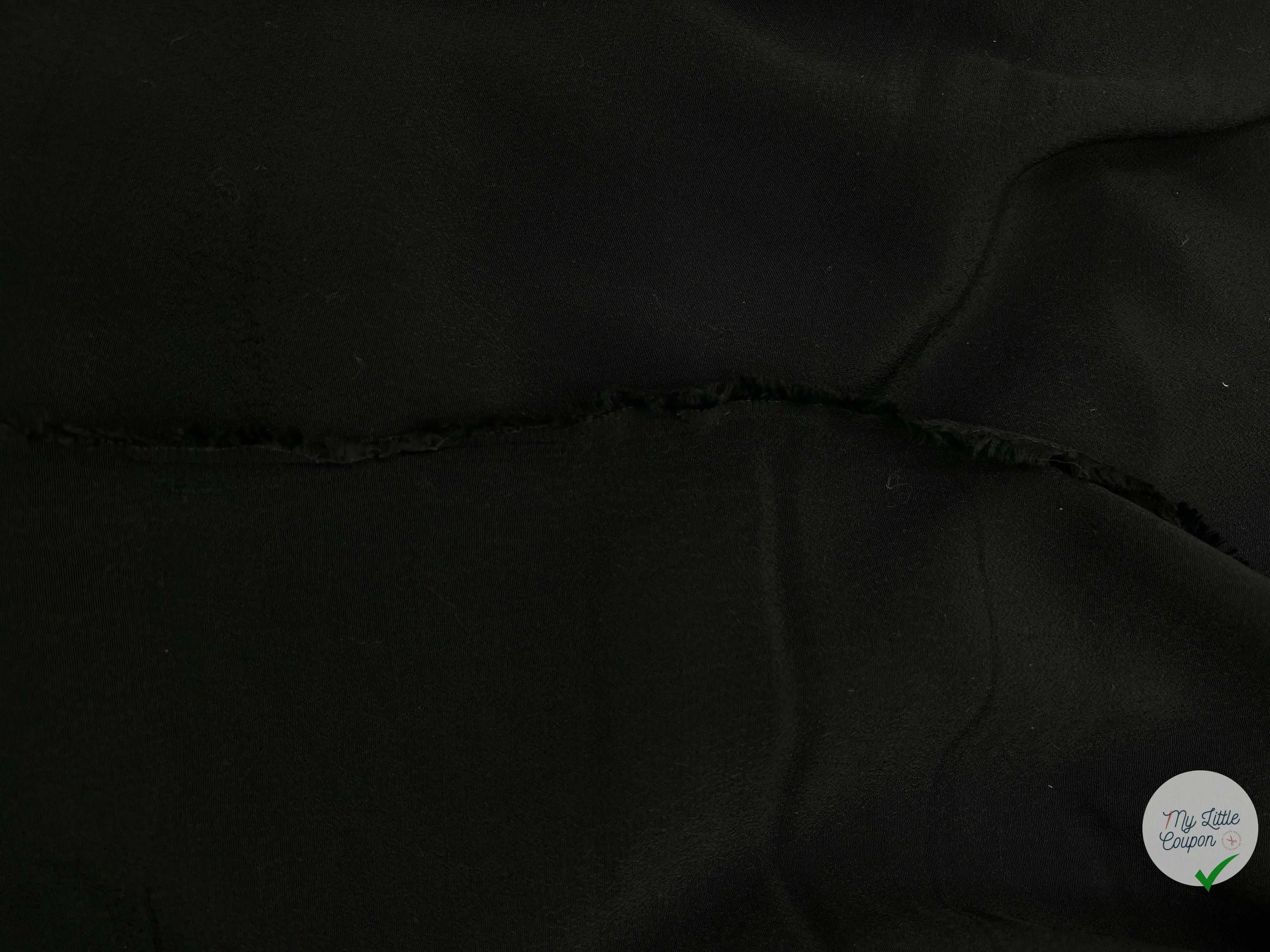 CRÊPE MAROCAIN 100% VISCOSE NOIR - My Little Coupon - tissu - coudre
