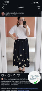 CREPE MAROCAIN 100% VISCOSE NOIR POIS BLANC CASSÉ - My Little Coupon