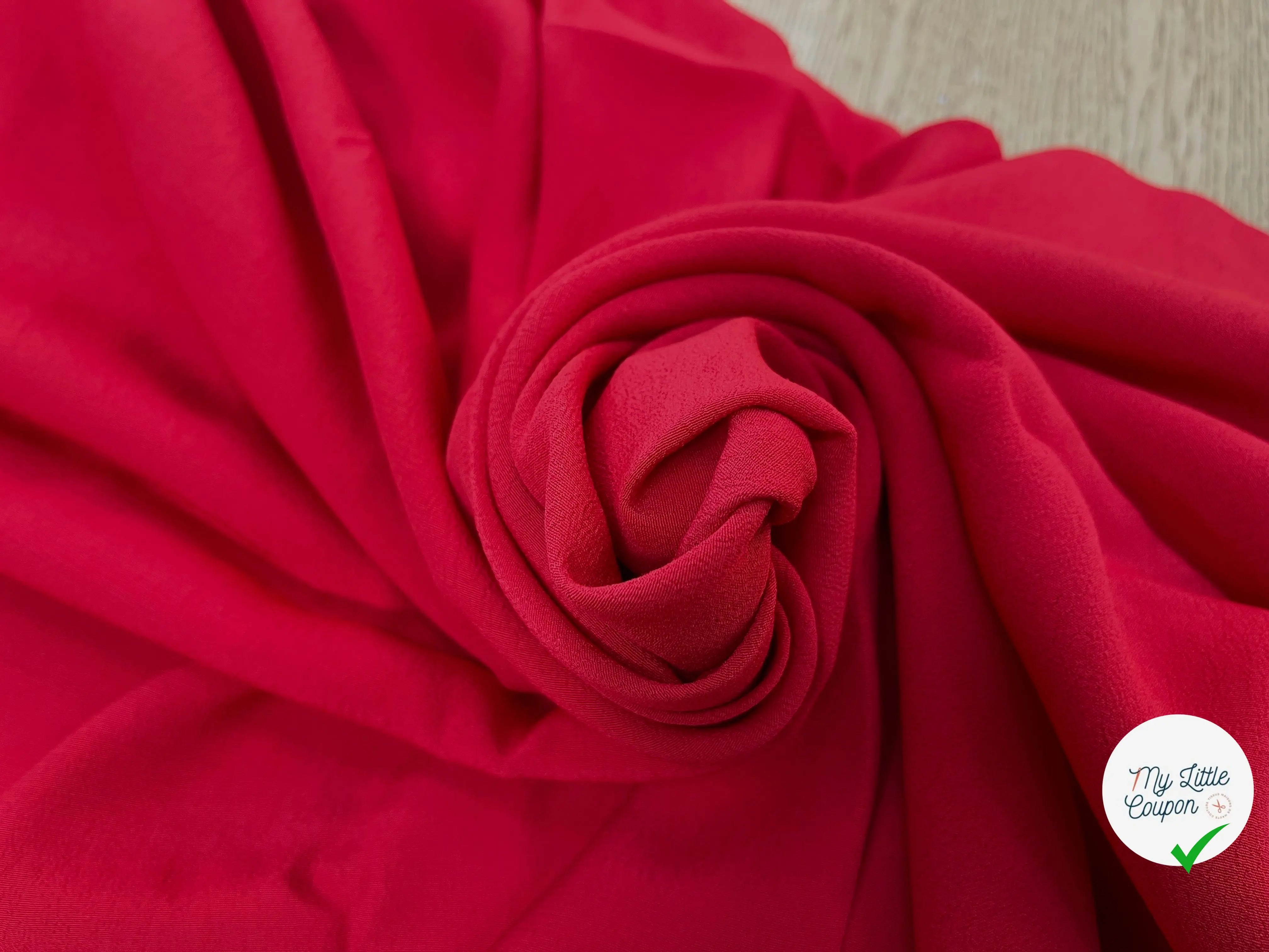 CRÊPE MAROCAIN 100% VISCOSE UNI RUSTY - My Little Coupon
