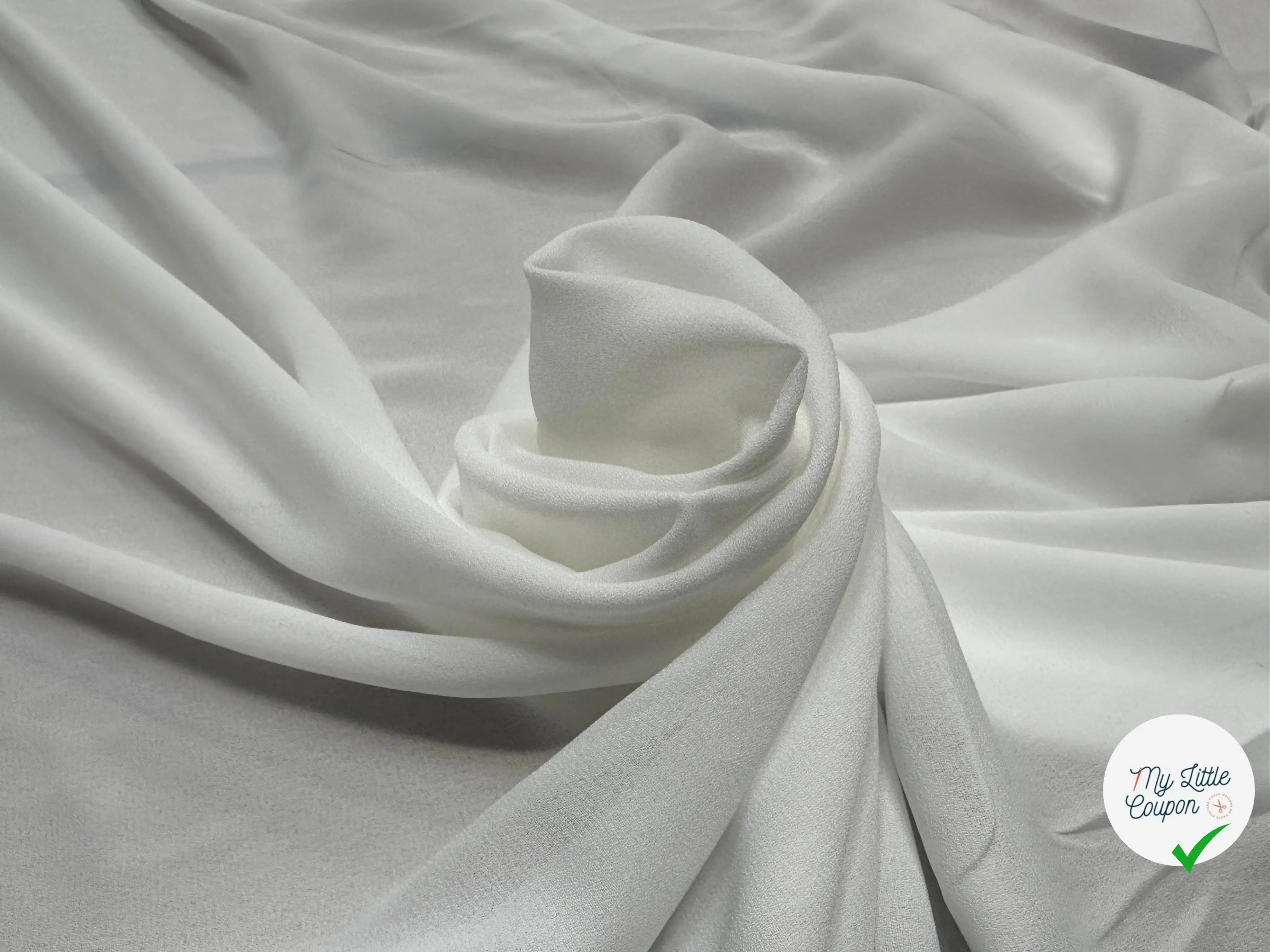 CREPE MAROCAIN BLANC - My Little Coupon
