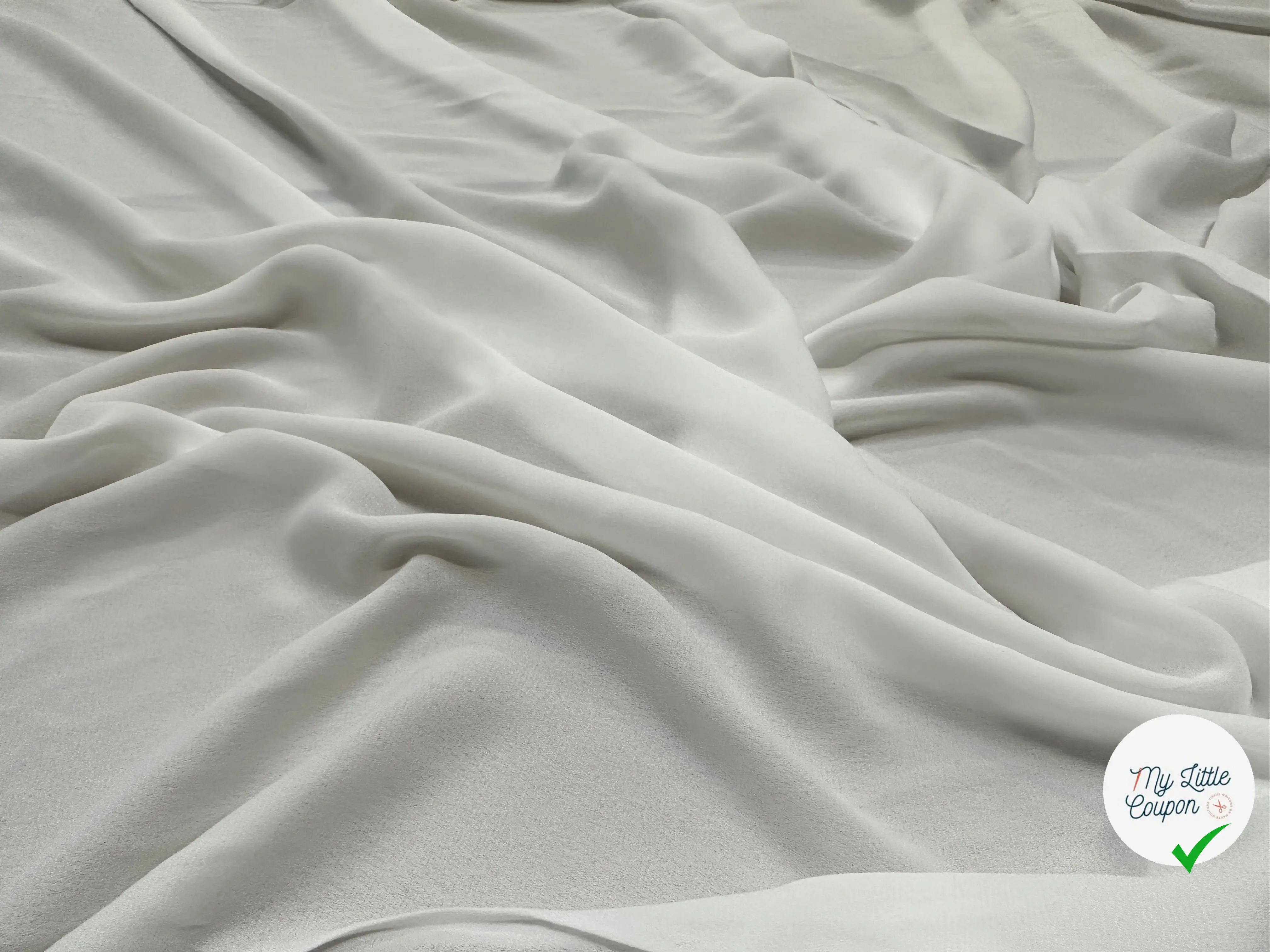 CREPE MAROCAIN BLANC - My Little Coupon