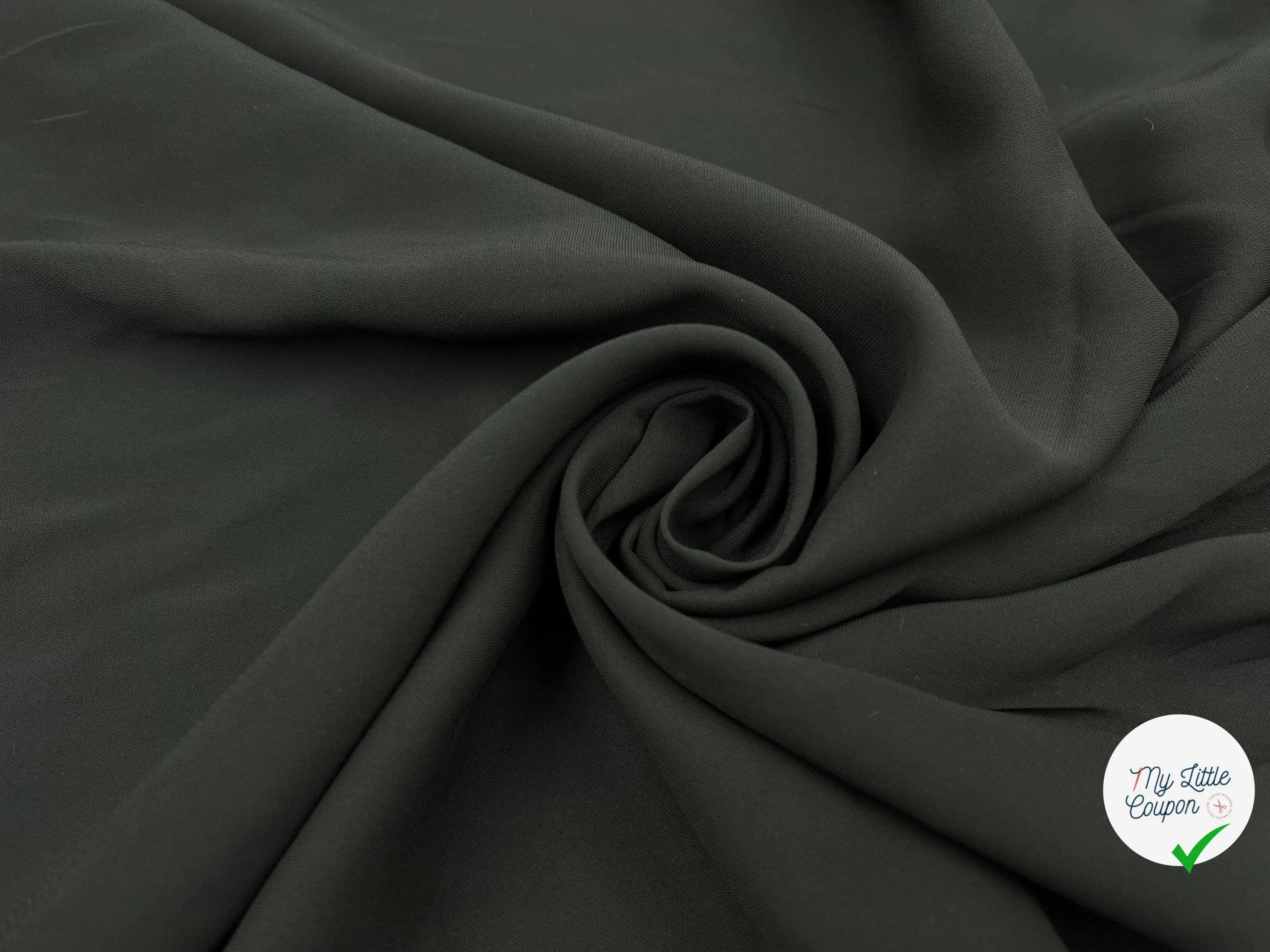 CRÊPE MAROCAIN STRETCH VERT FORET - My Little Coupon - tissu - coudre