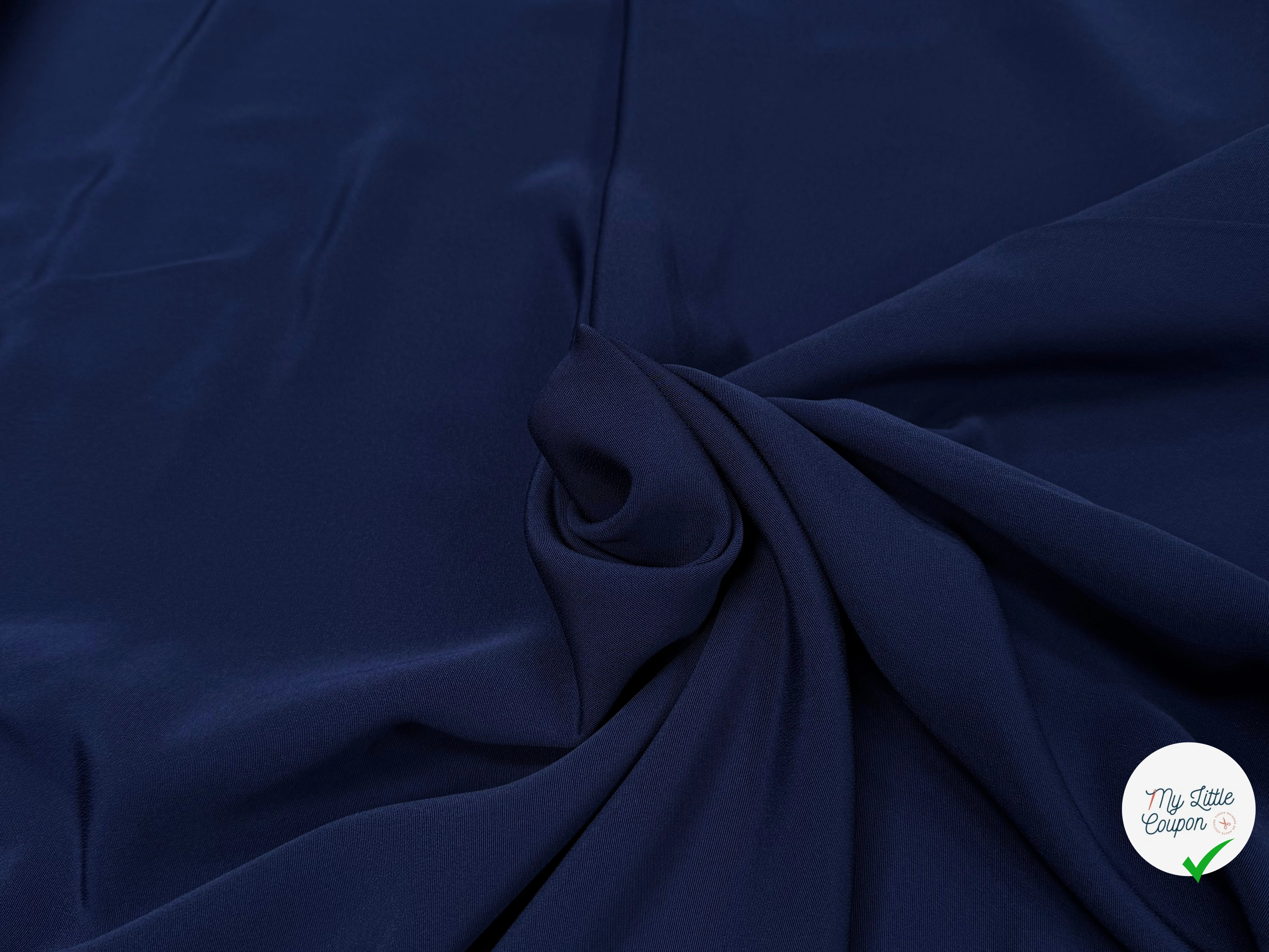 CREPE MAROCAIN VISCOSE BLEU - My Little Coupon