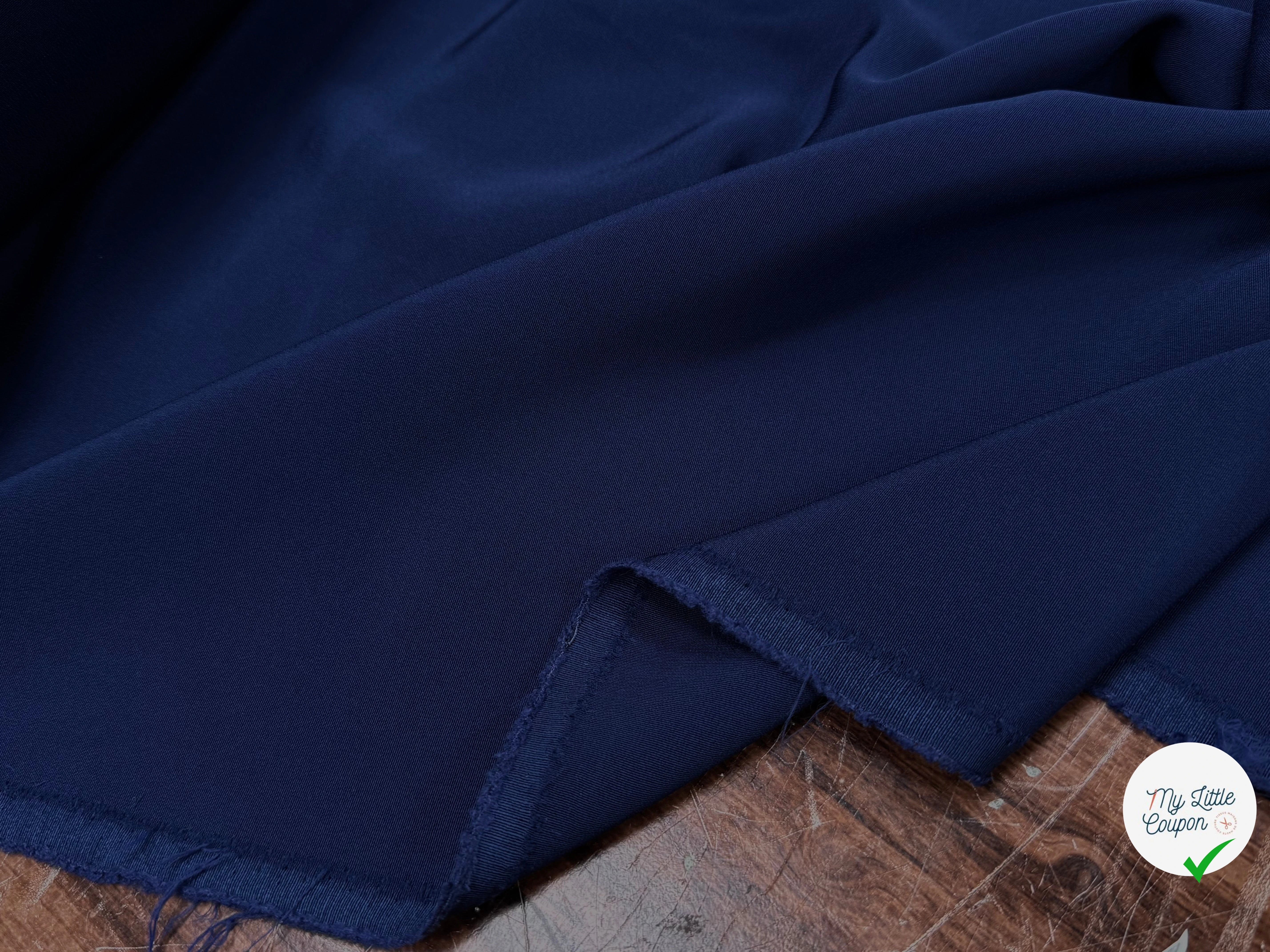 CREPE MAROCAIN VISCOSE BLEU - My Little Coupon