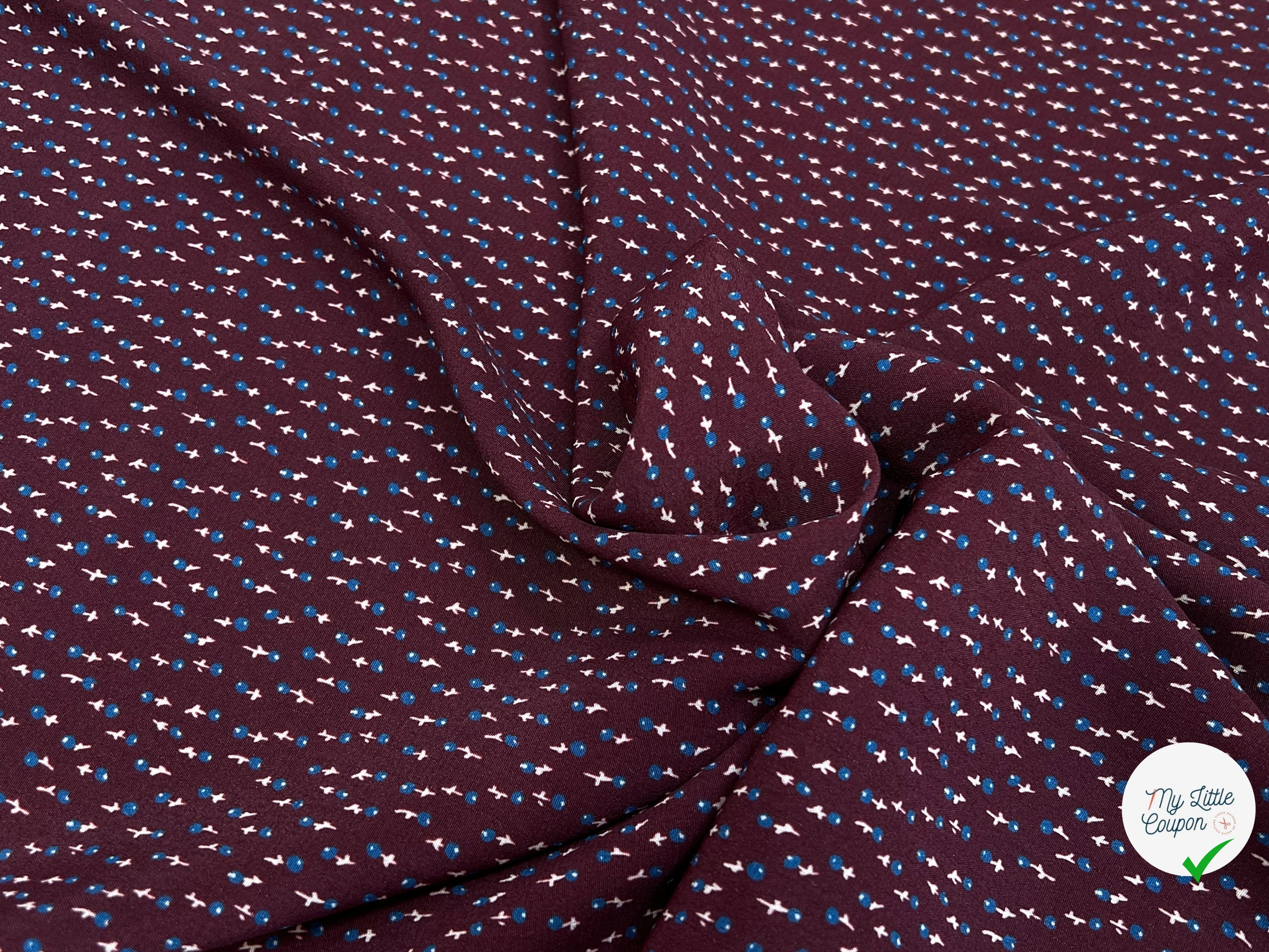 CREPE MAROCAIN VISCOSE BOURGUNDY 2 - My Little Coupon