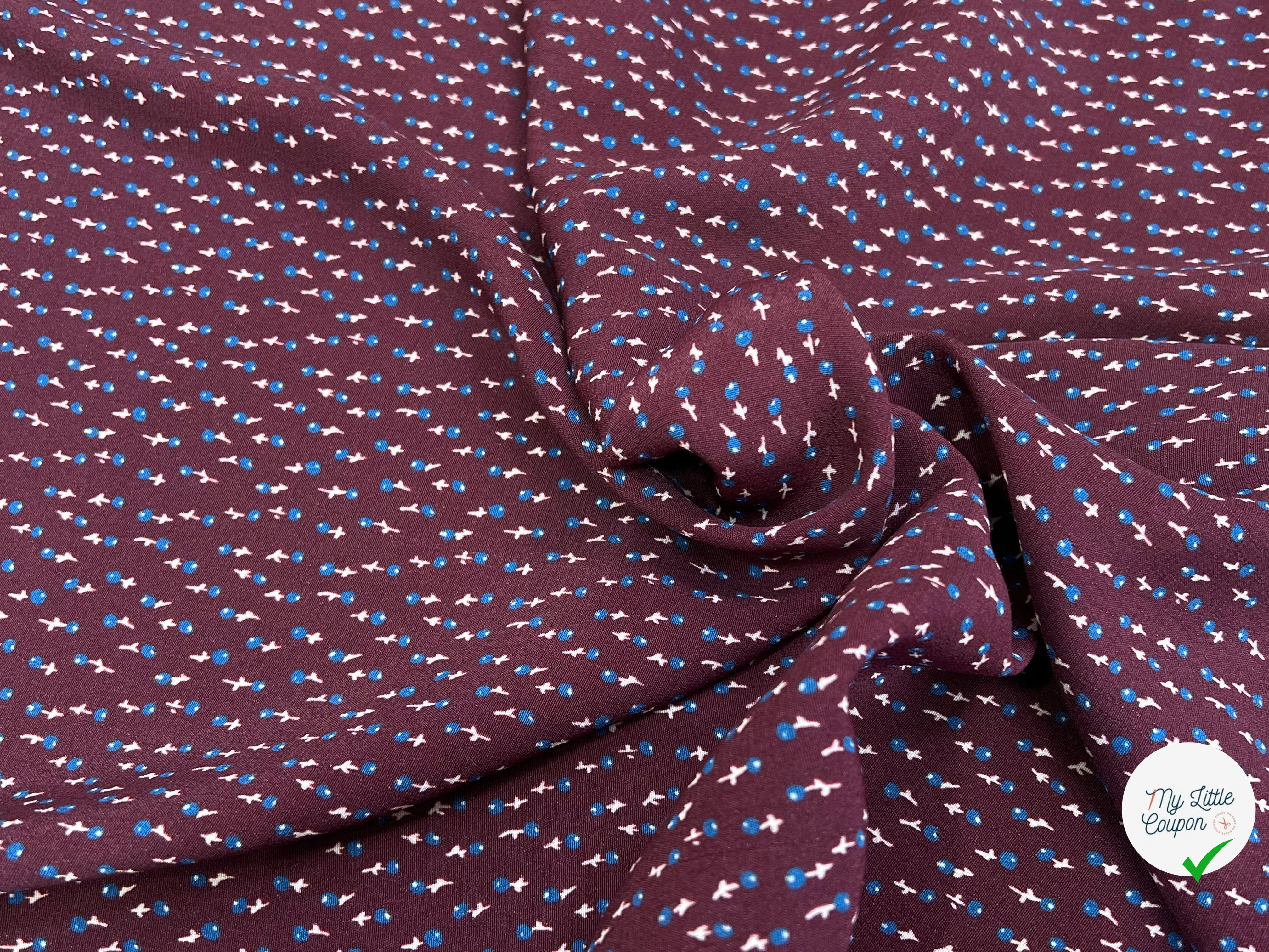 CREPE MAROCAIN VISCOSE BOURGUNDY 2 - My Little Coupon