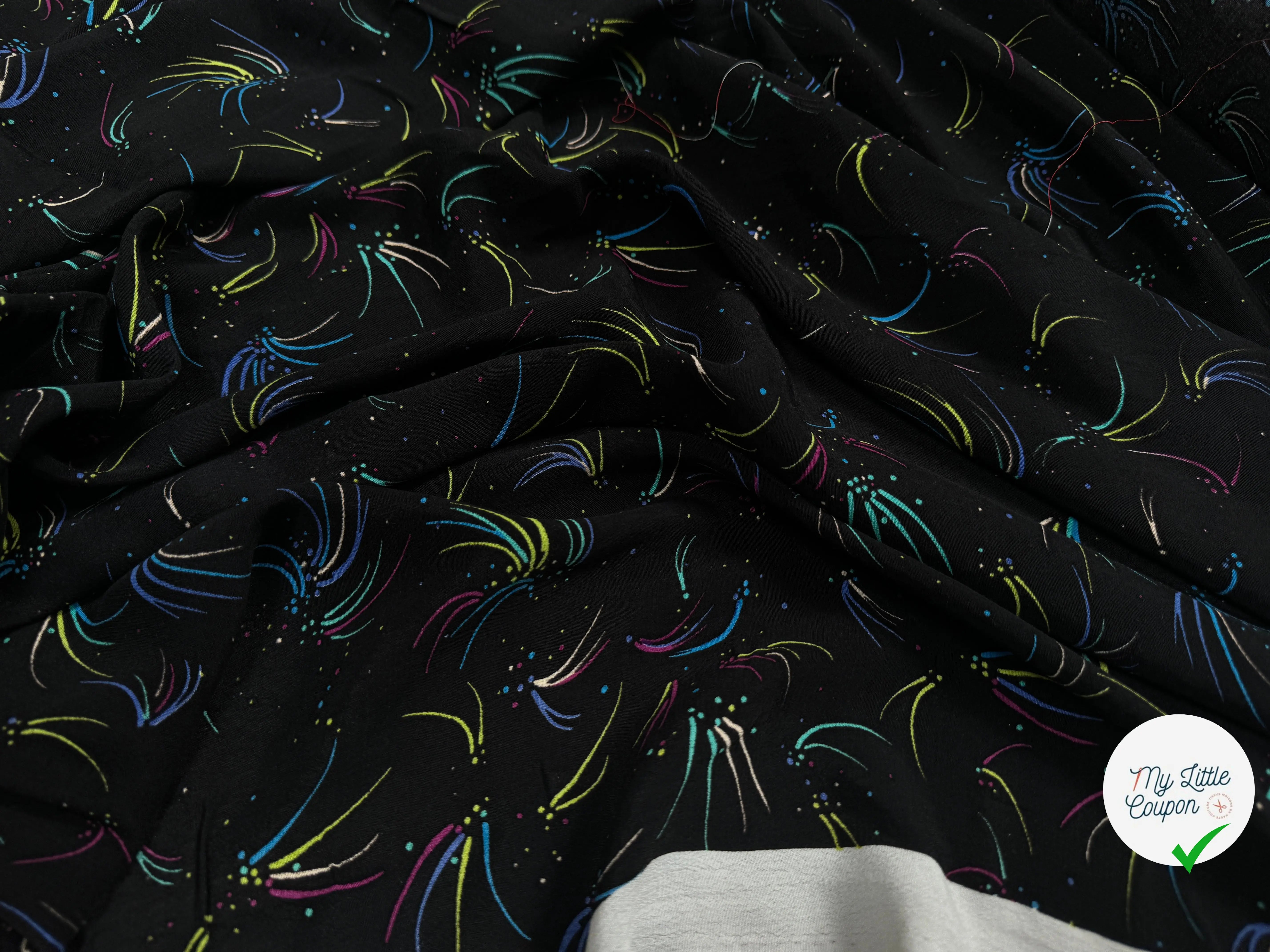 CREPE MAROCAIN VISCOSE FIREWOKRS - My Little Coupon